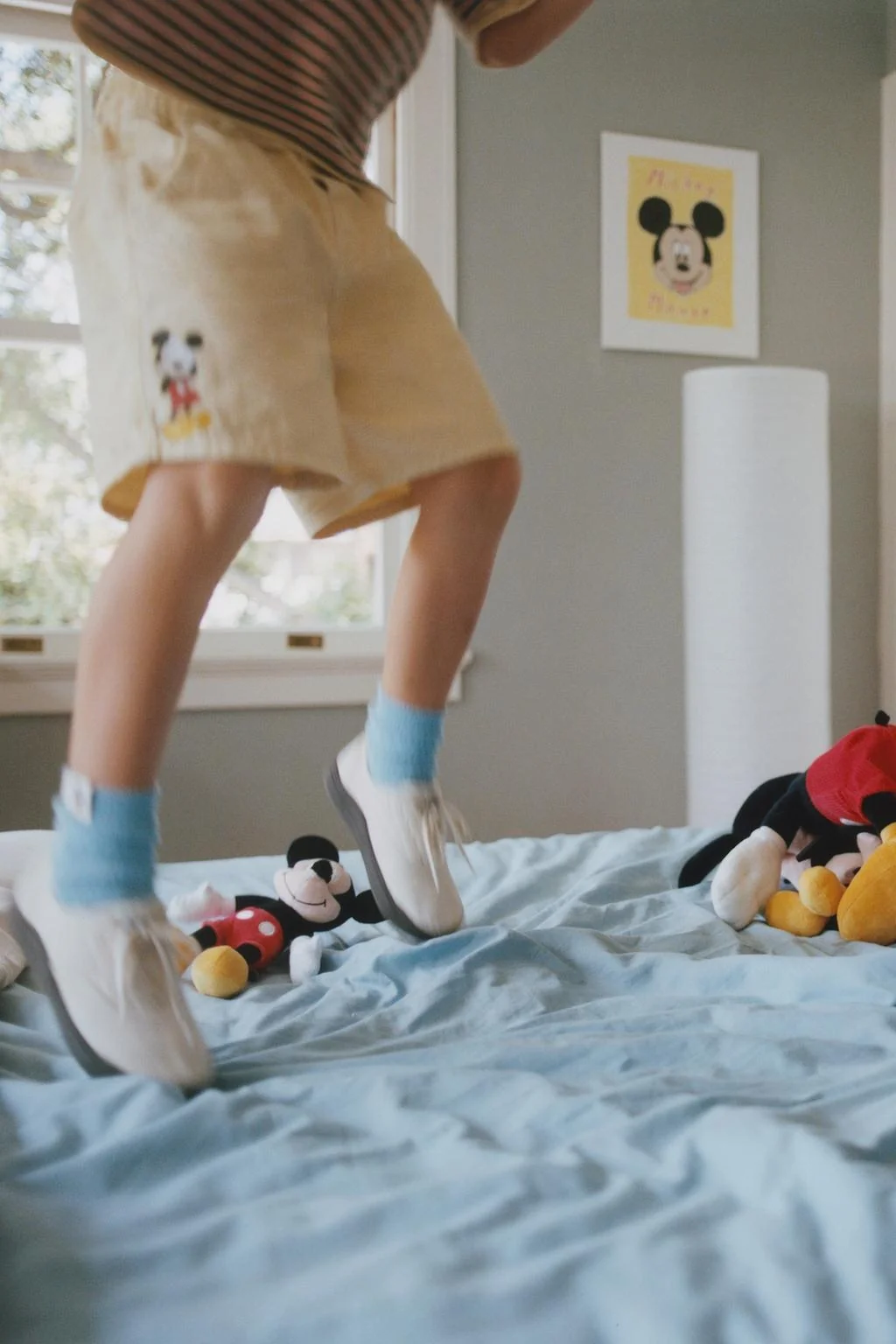 Микки Маус © Disney полосатые бермуды из парусины
