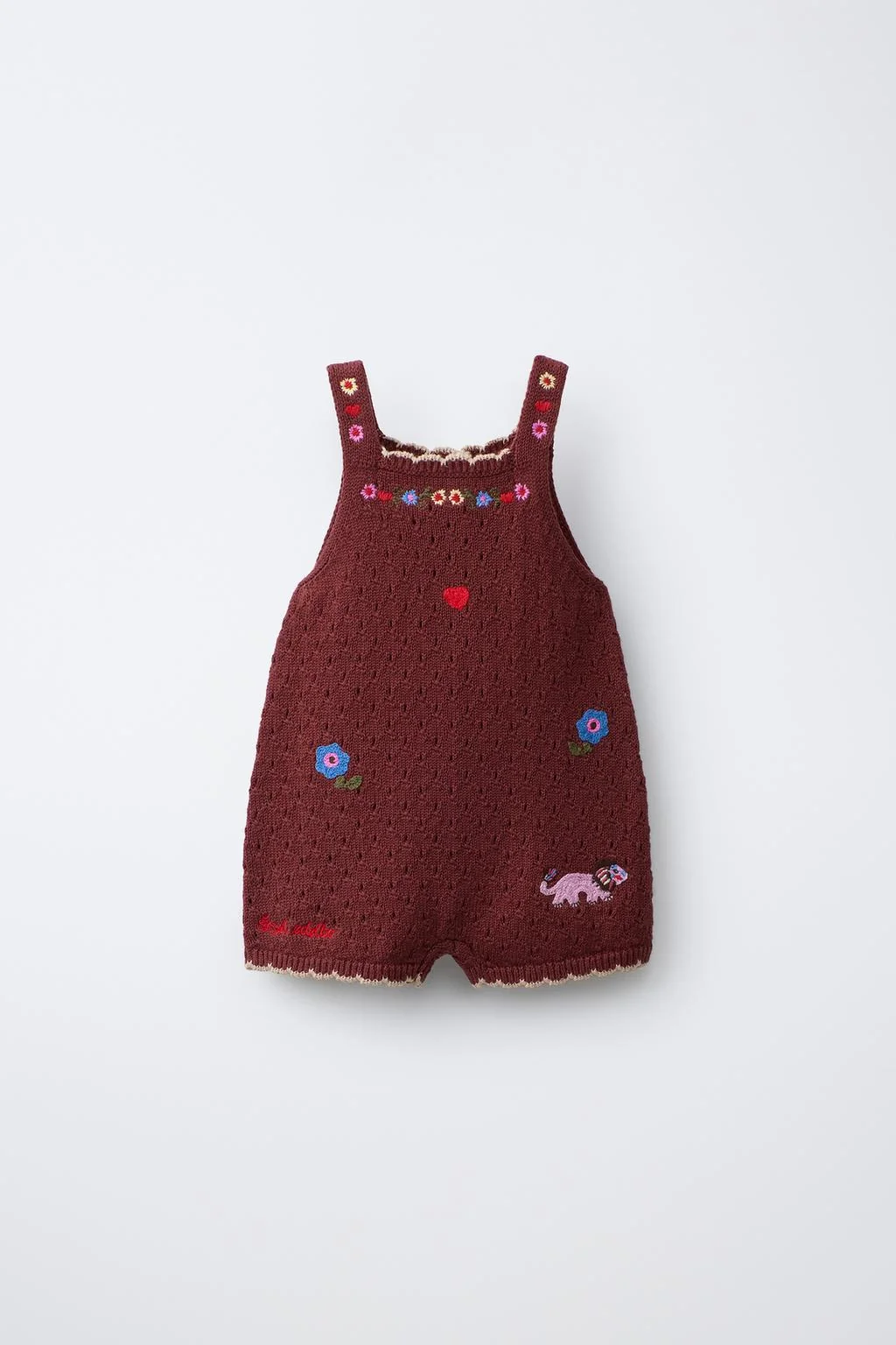 SISSEL EDELBO X ZARA KIDS EMBROIDERED KNIT ROMPER