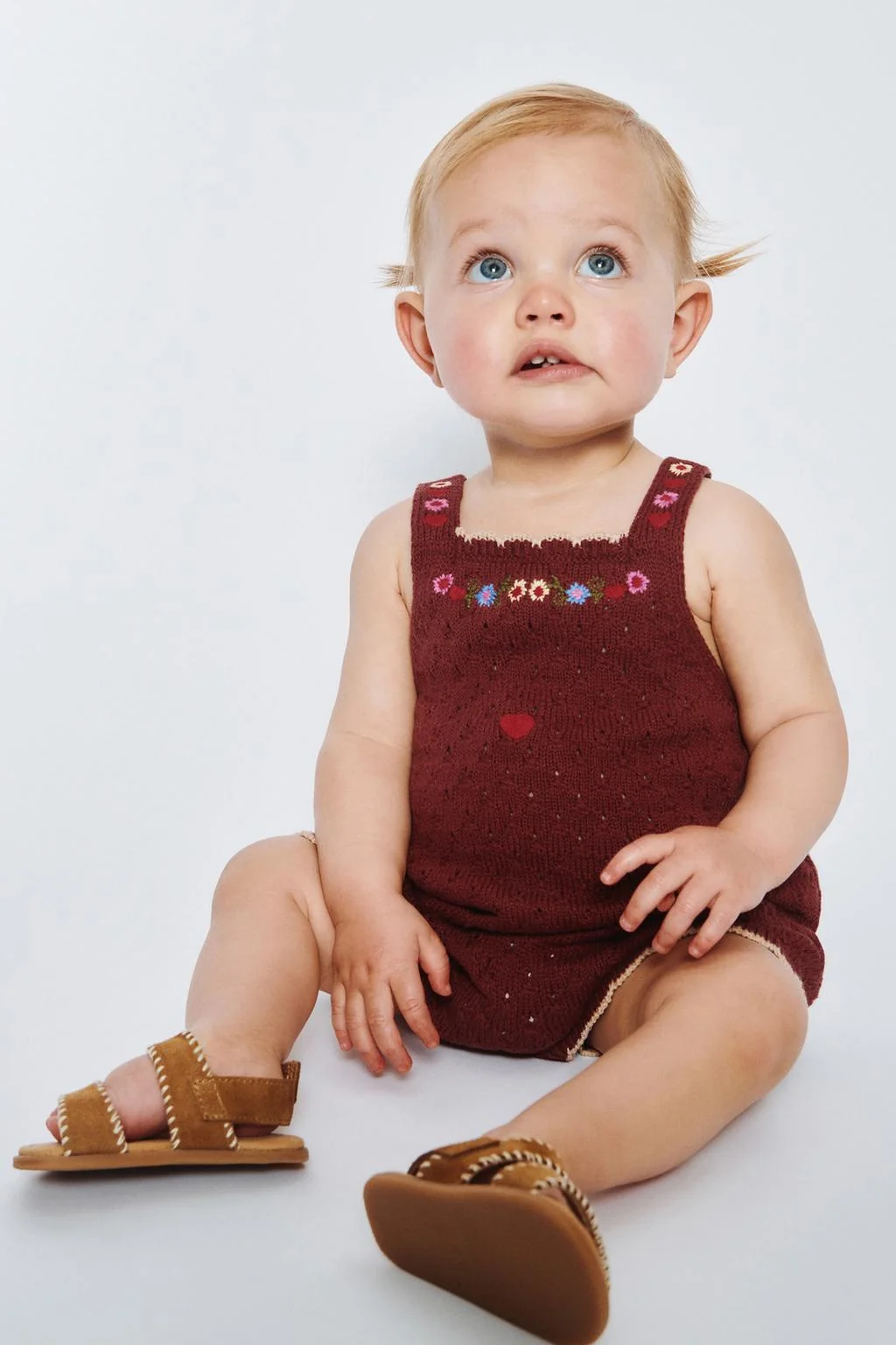 Сиссель Эдельбо x Zara Kids вышитый трикотажный комбинезон — Ромпера