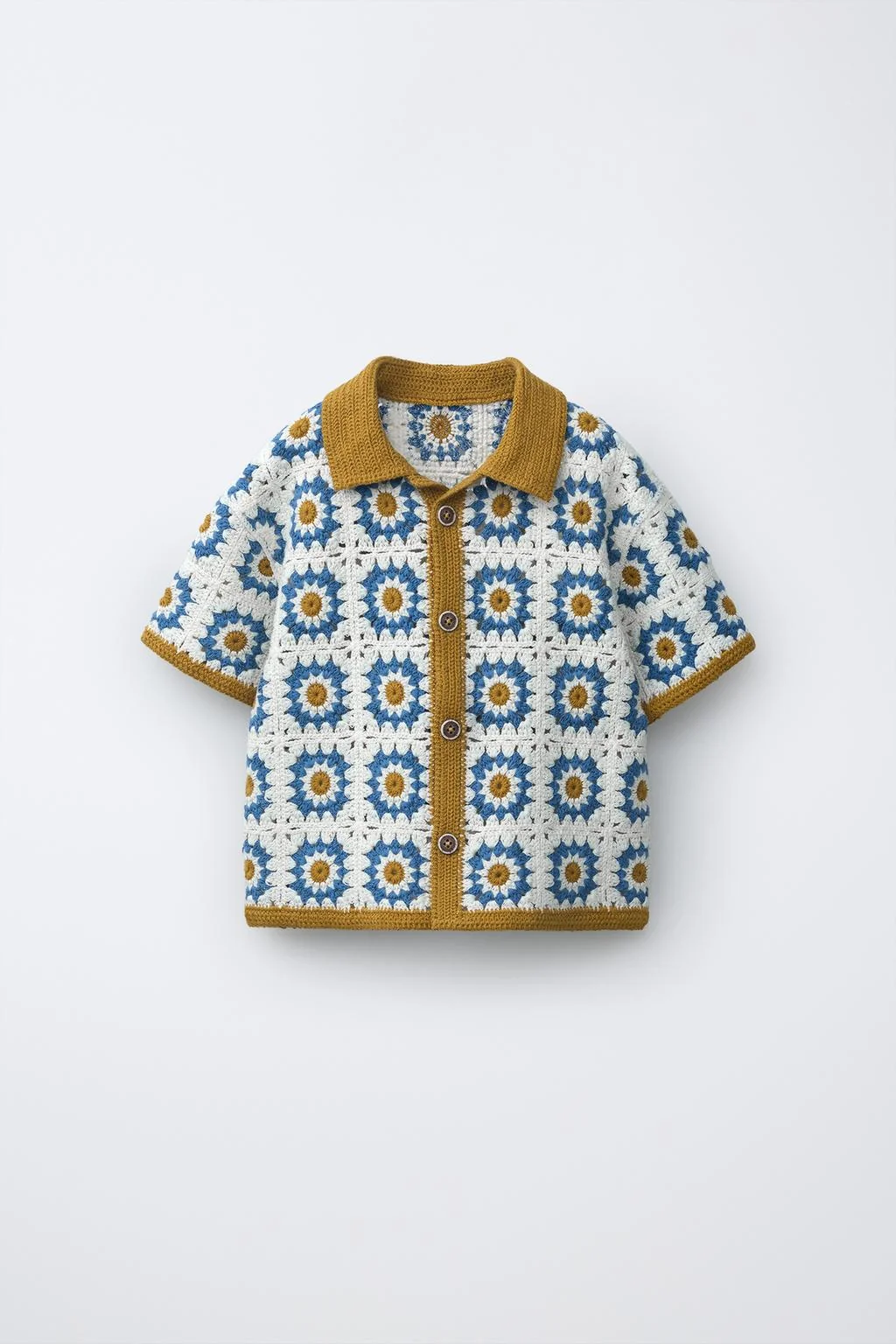 CROCHET SUN KNIT SHIRT
