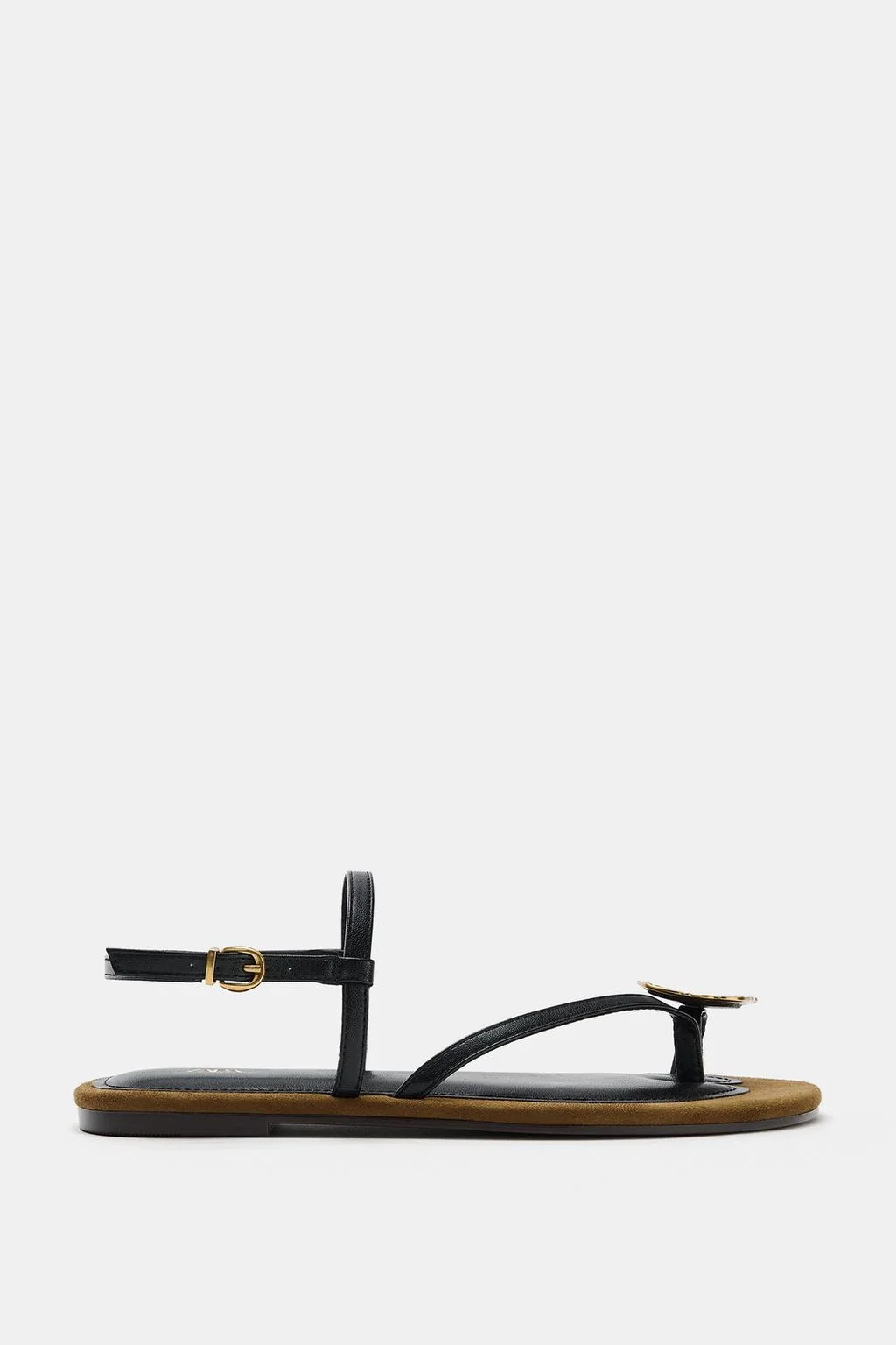 FLAT SANDALS WITH METAL DETAIL