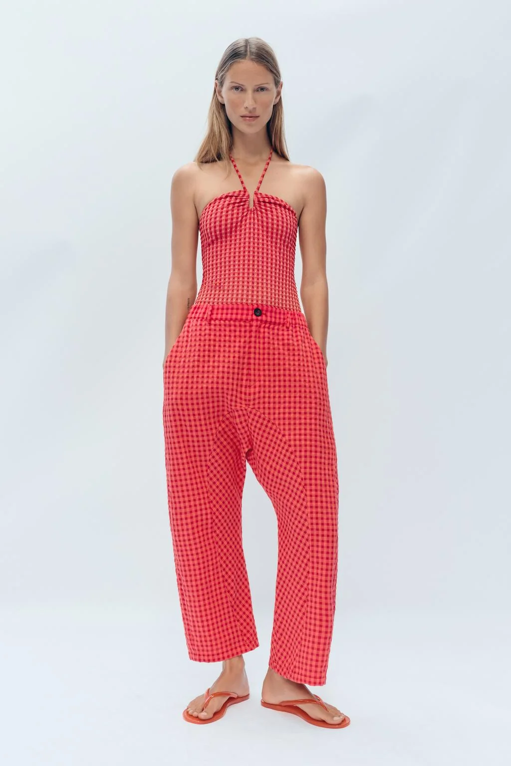 LIMITED EDITION GINGHAM CARROT FIT TROUSERS