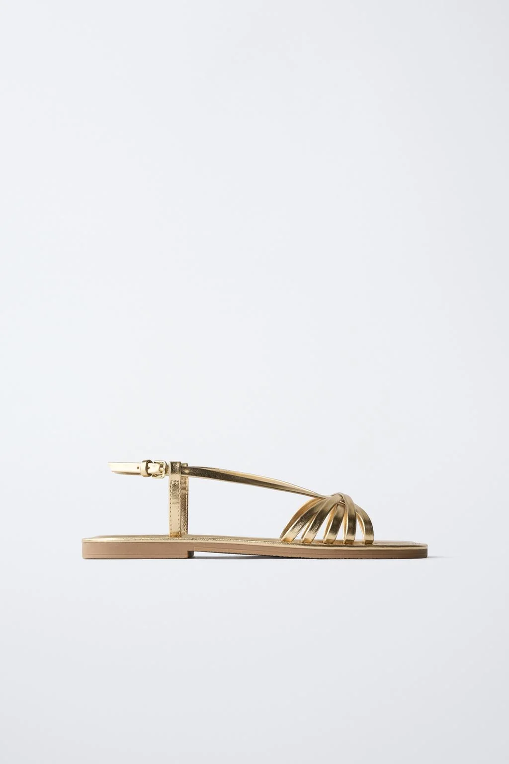 Металлизированные сандалии на ремешке — Сандалии