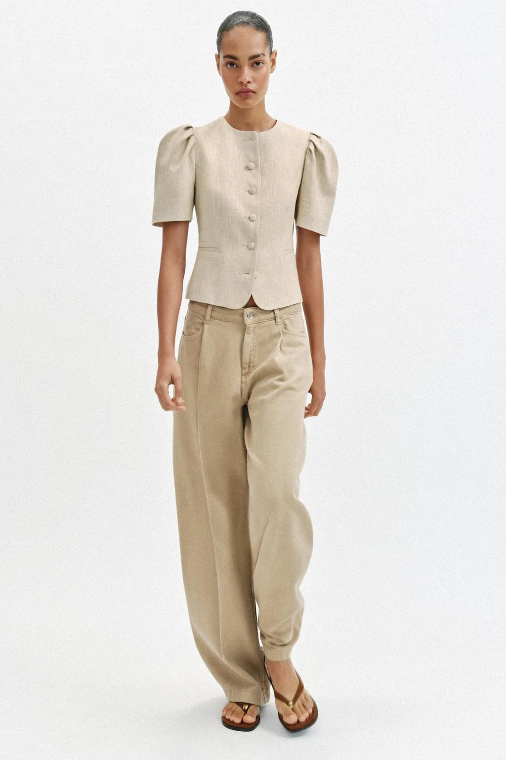 PUFF SLEEVE SHORT SLEEVE BLAZER