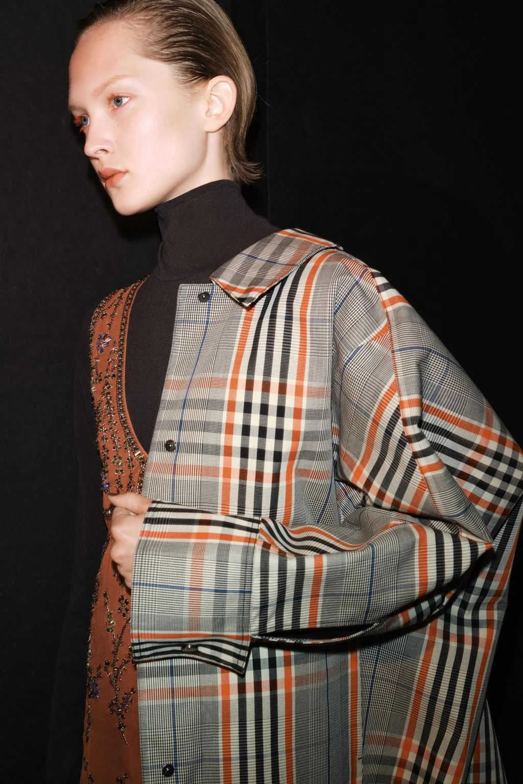 ZW COLLECTION короткое тренч-пальто в клетку
