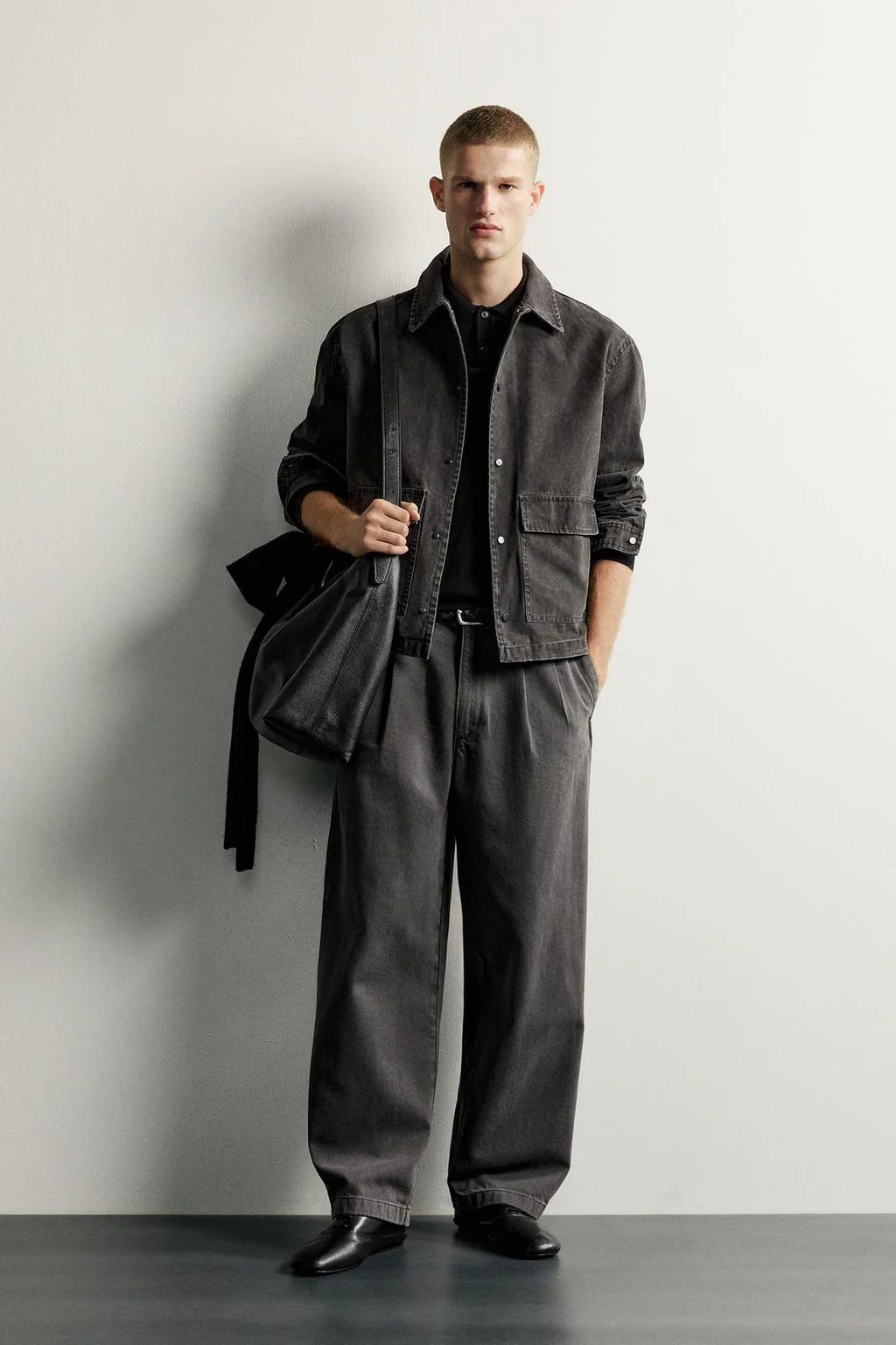Overshirt свободного кроя с эффектом стирки