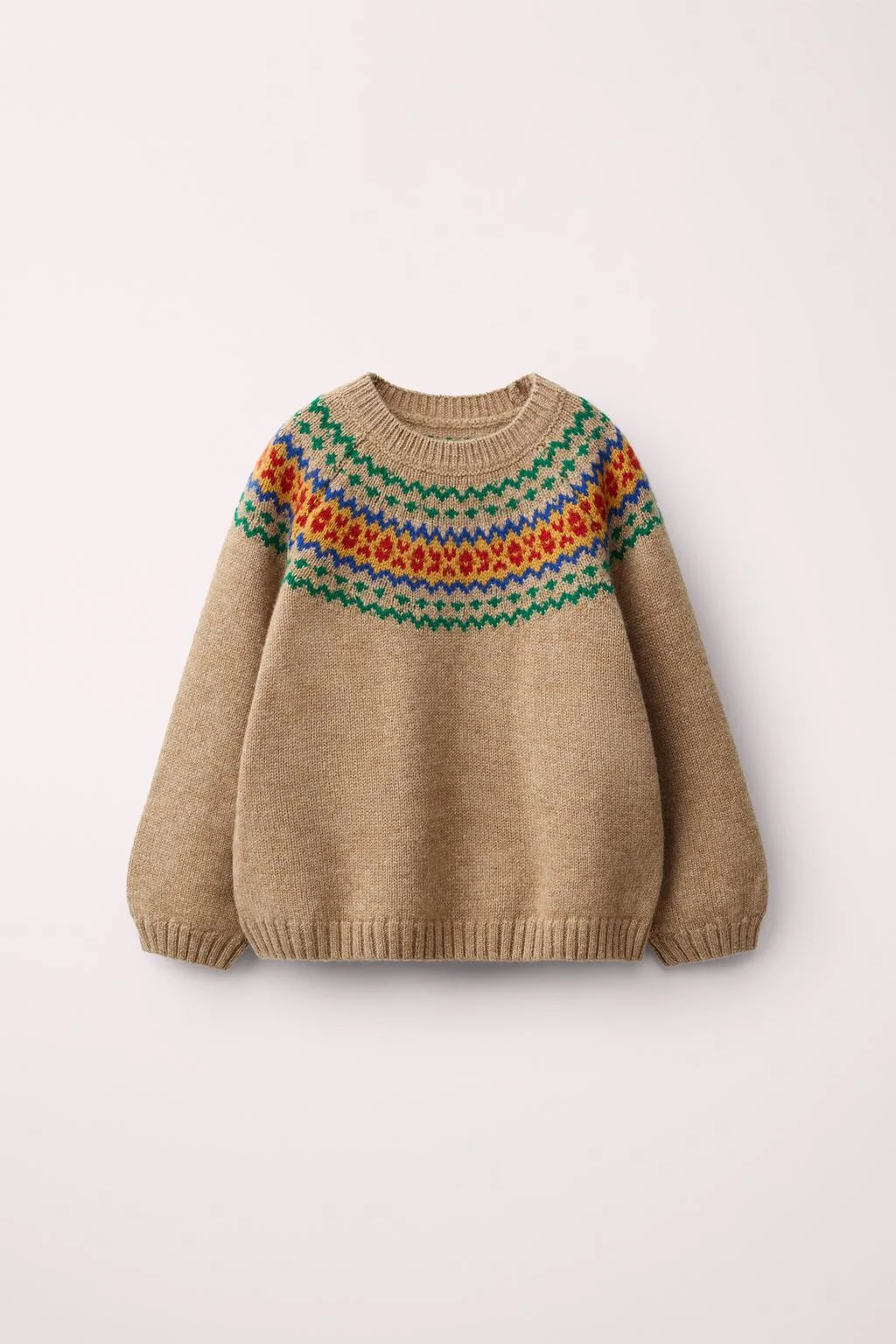 Вязаный джемпер FAIR ISLE, 100% шерсть, создано CARAMEL LONDON X ZARA