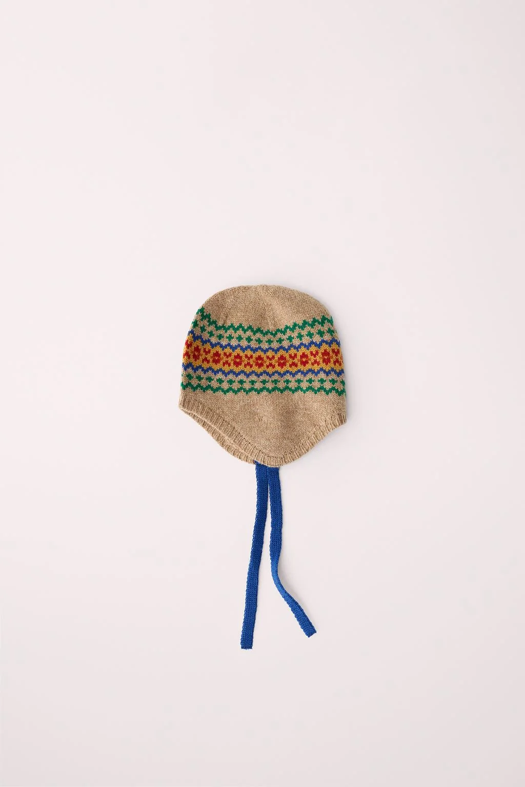 100% шерстяная вязаная шапка-бини с принтом Fair Isle, созданная Caramel London x Zara