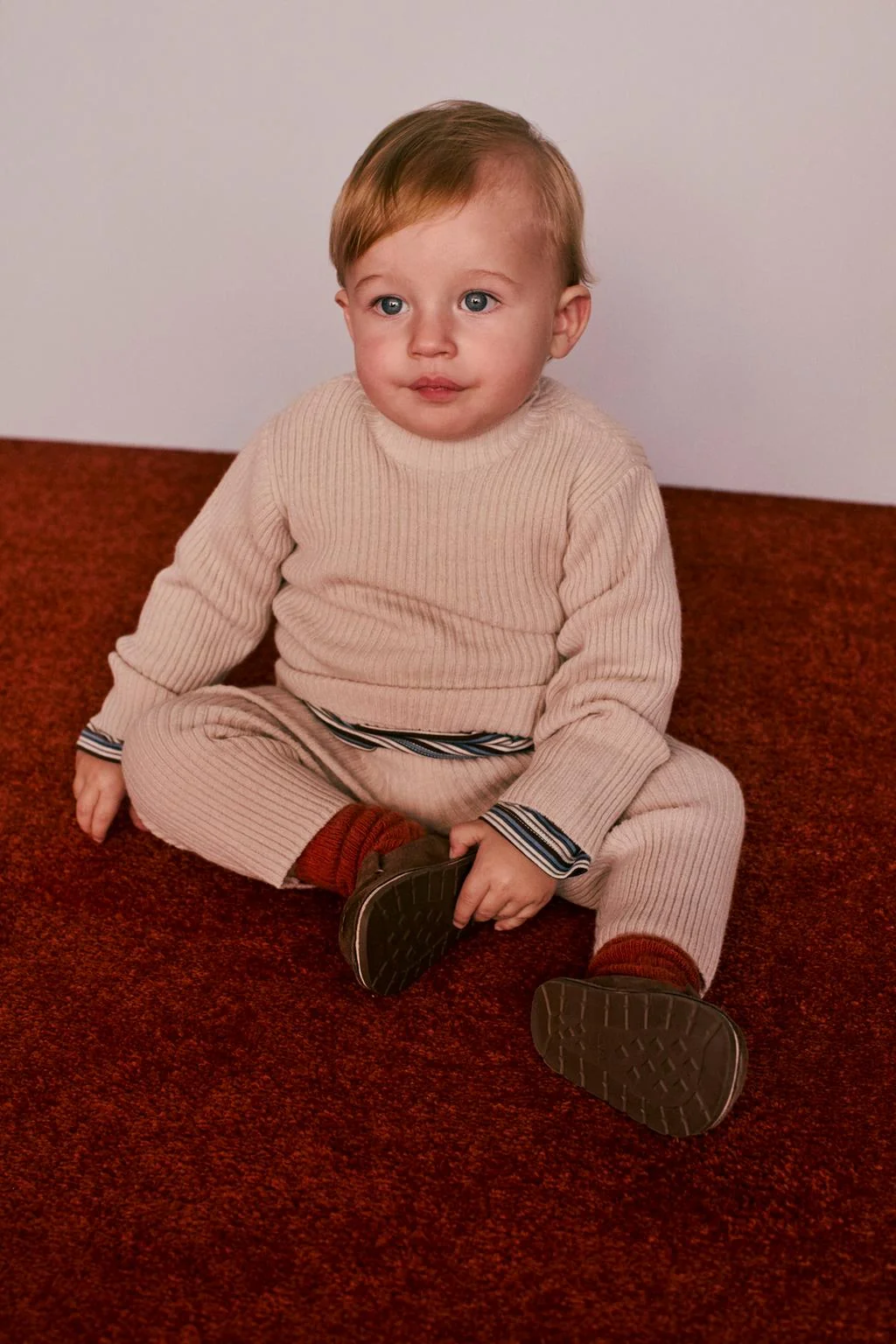 Шерстяные рельефные леггинсы 100% wool, созданные Caramel London x Zara
