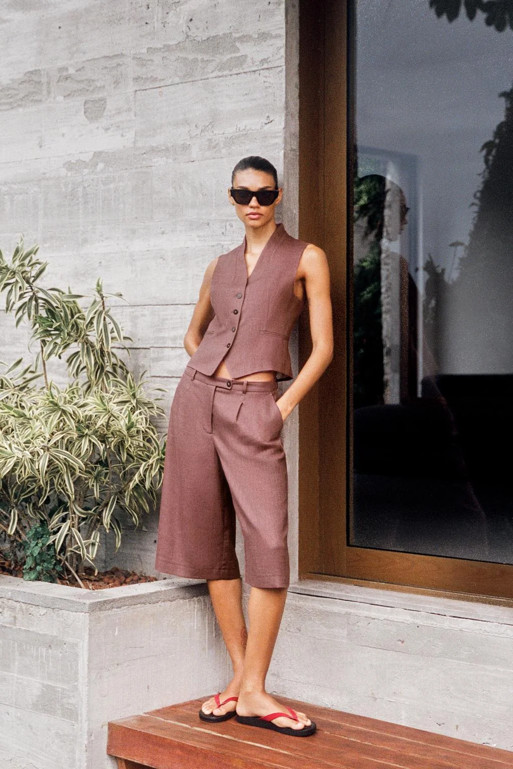 Набор длинные льняные шорты-бермуды — Бермуды