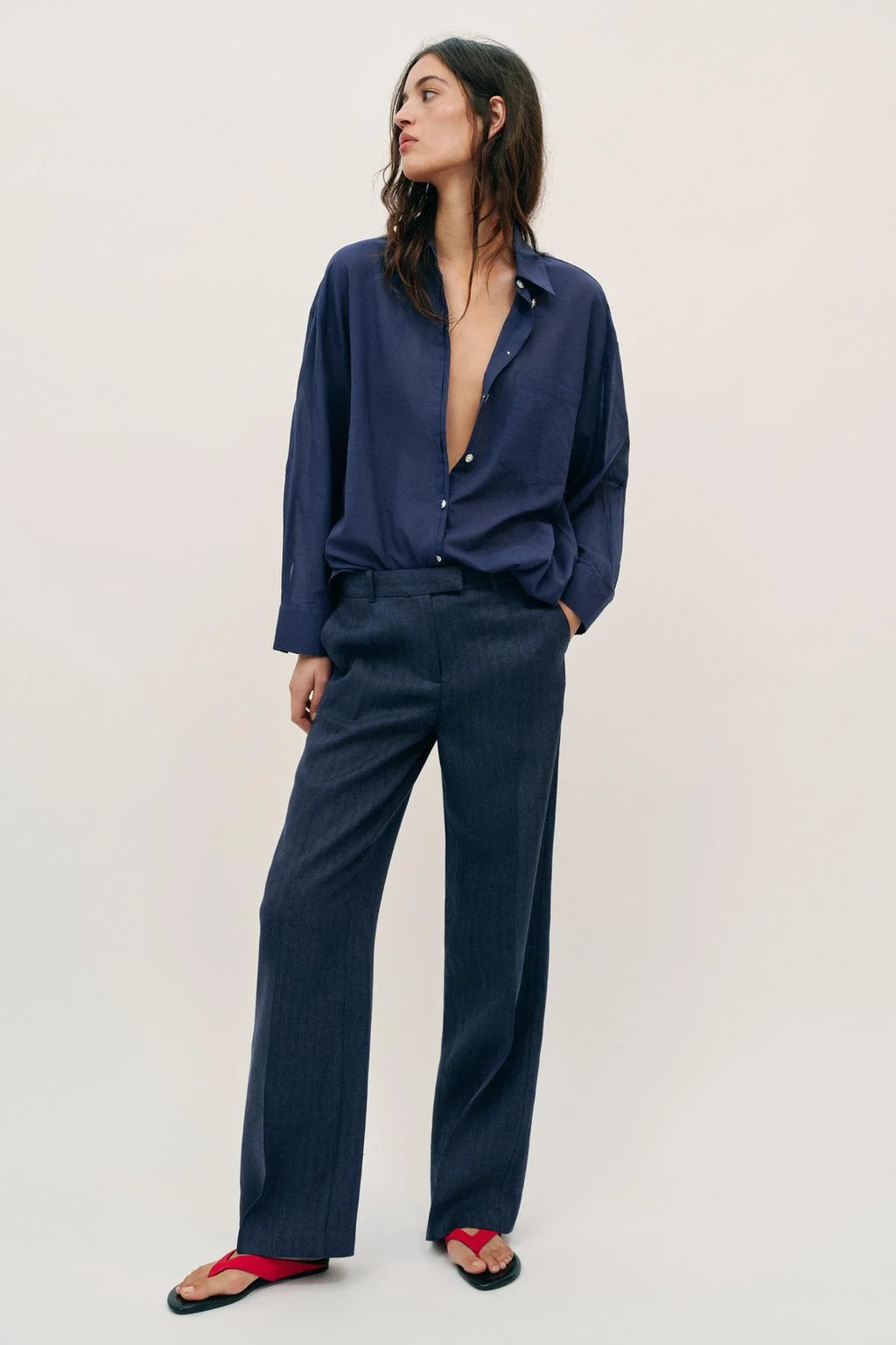 Оверсайз хлопковая рубашка