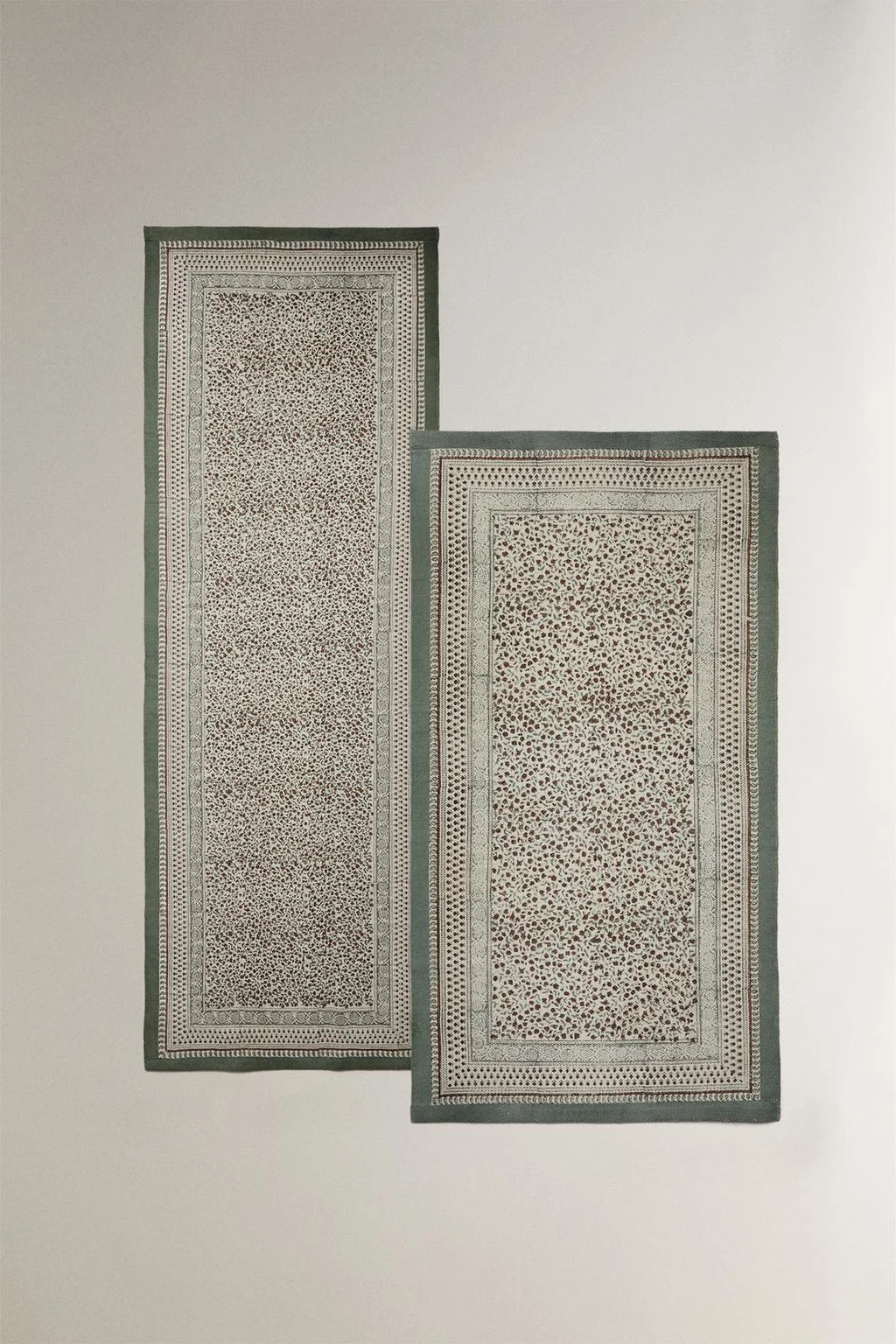 Хлопковый ковёр с блок-принтом — Ковры