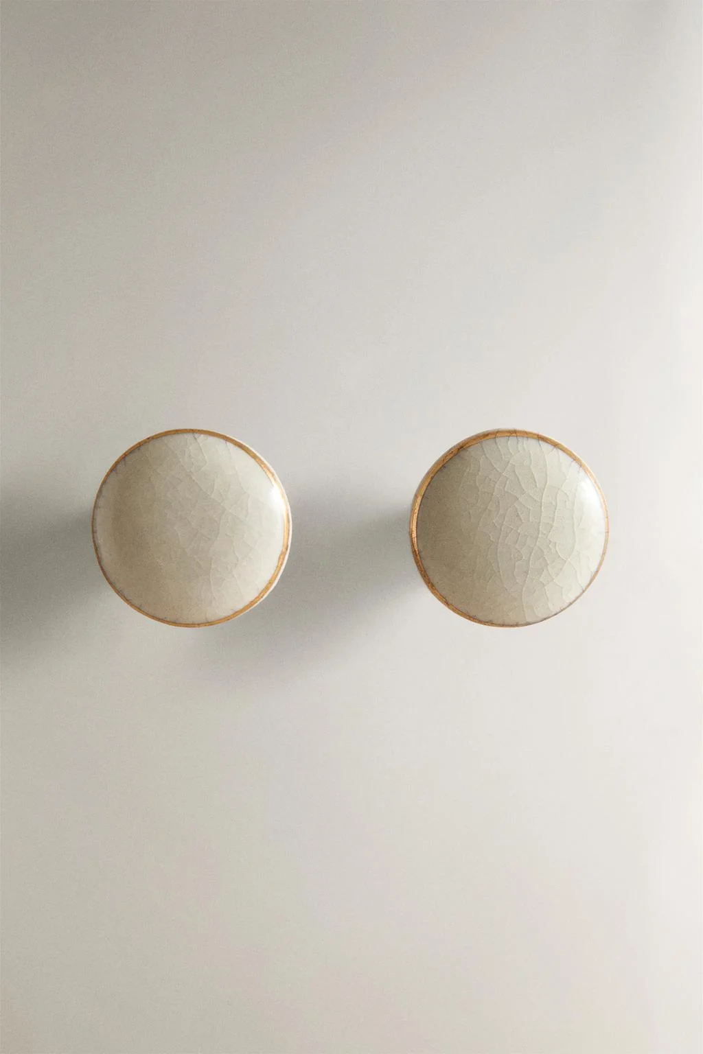 Набор из 2 круглых керамических дверных ручек — Кнопки