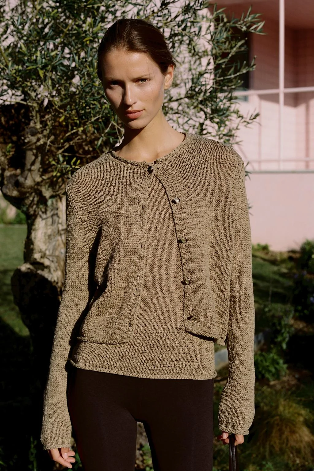 Объёмный трикотажный кардиган