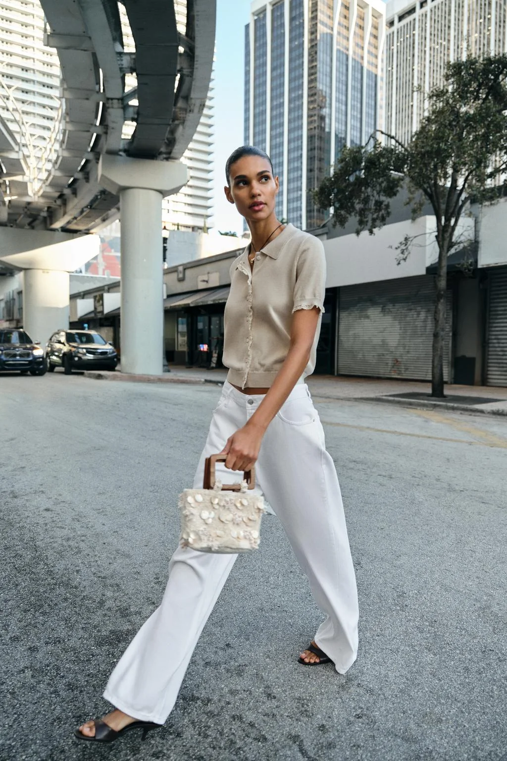 Короткорукавный кружевной трикотажный кардиган