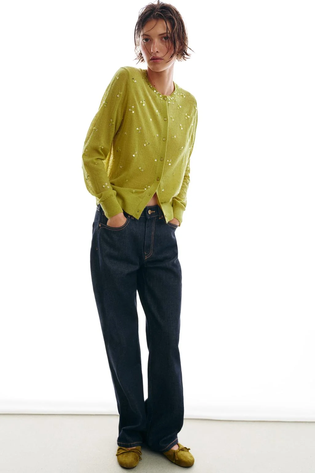 Кардиган с пайетками