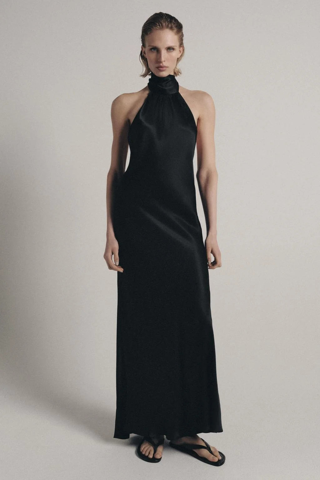 ZW COLLECTION атласное платье с завязкой на шее