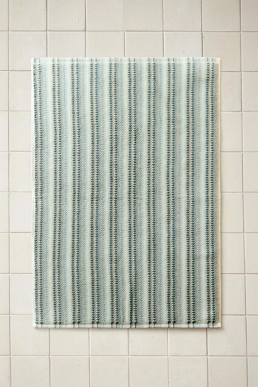STRIPED COTTON BATH MAT
