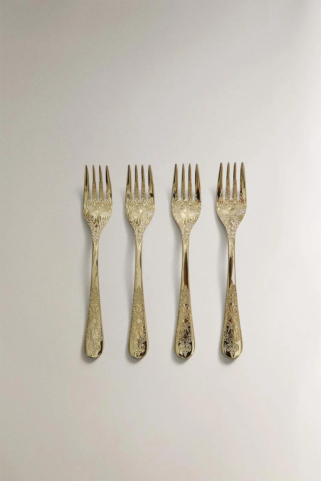Набор из 4 гравированных вилок