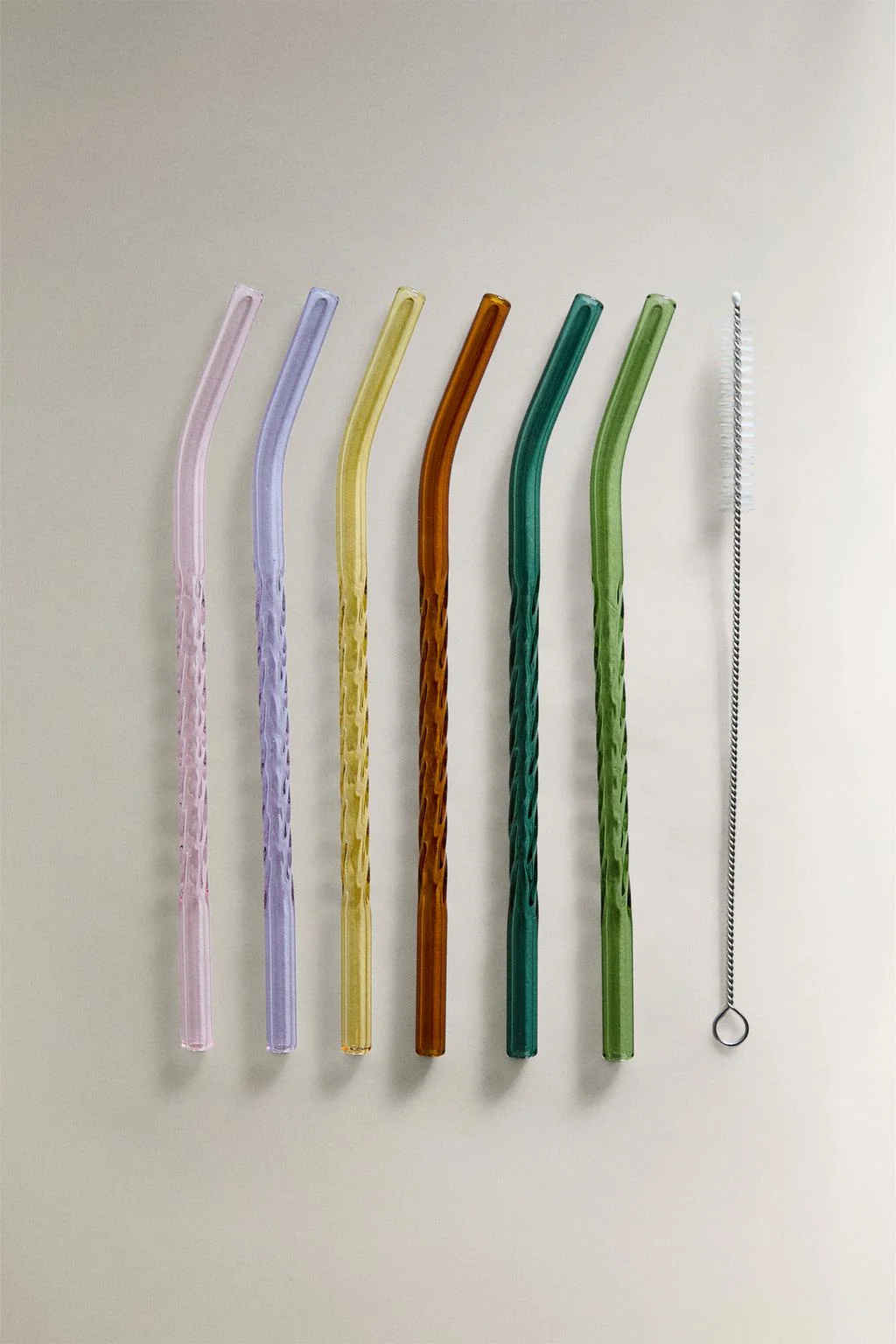 Набор цветных соломинок из боросиликатного стекла (набор из 6) — Аксессуары для стола