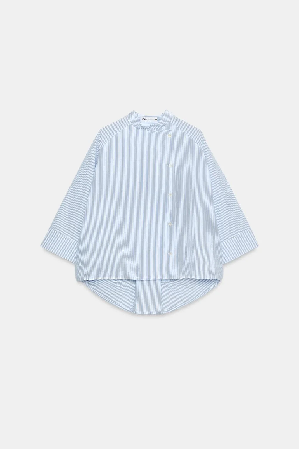 Асимметричная полосатая рубашка ZW collection
