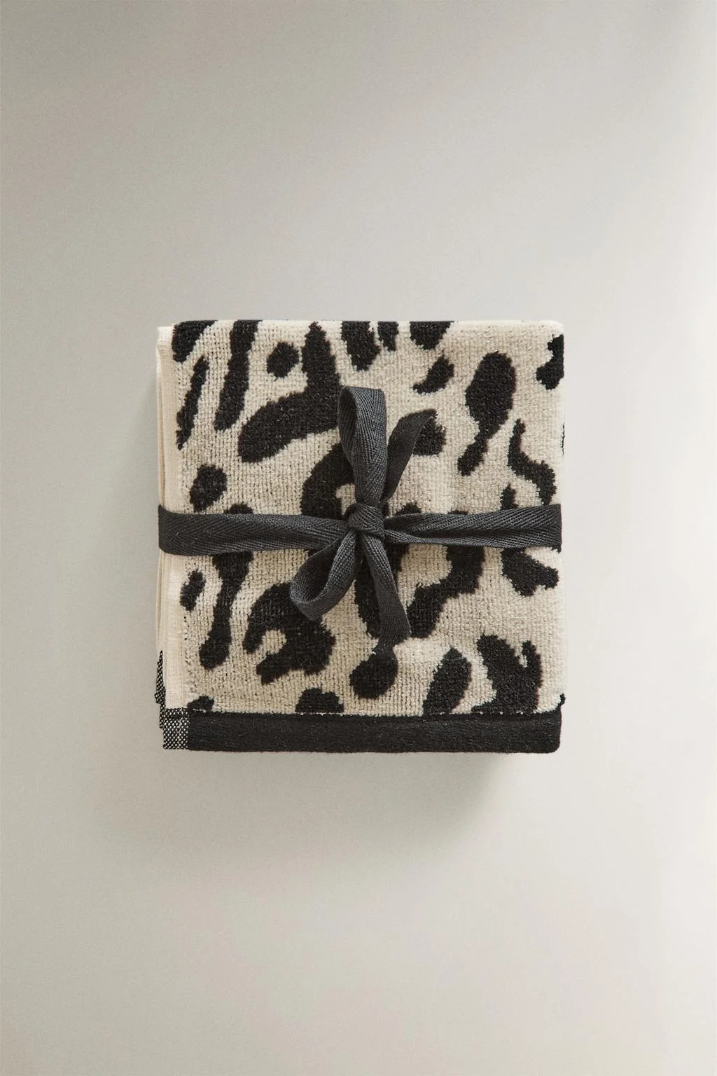 Набор из 3 велюровых полотенец для рук с животным принтом — Полотенца