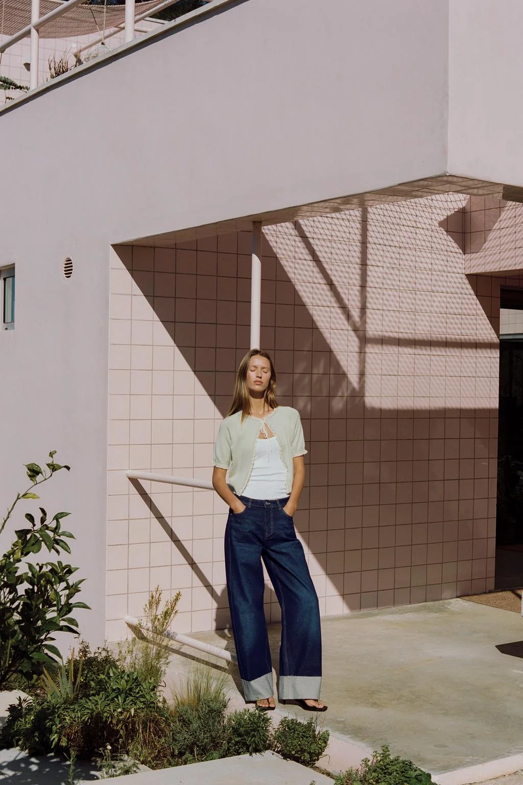 Кружевной кардиган с бантом