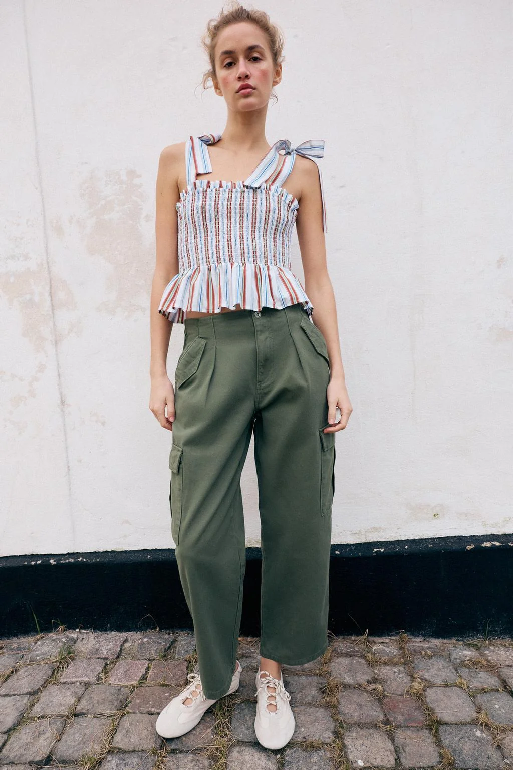 Топ с смокингом в полоску