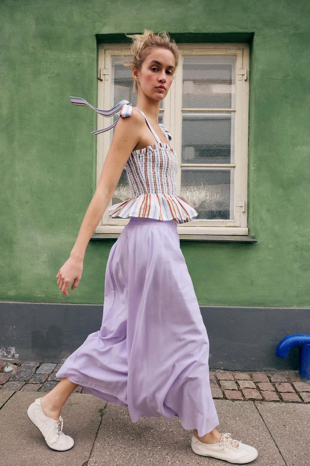 Многослойная юбка миди