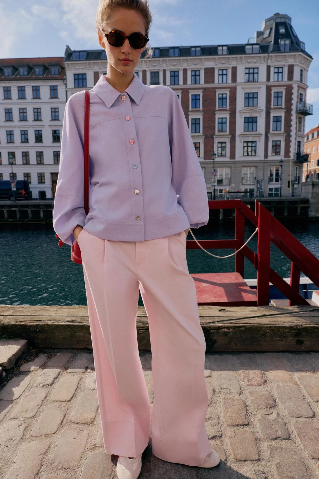 Куртка из льняной смеси с пышными рукавами