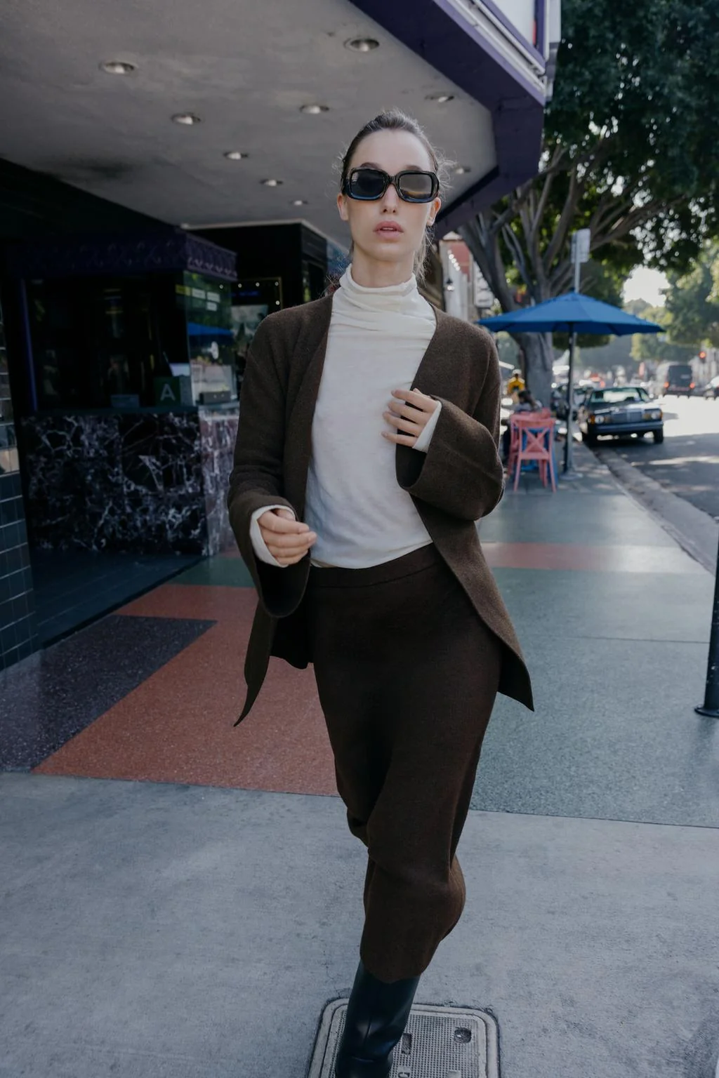 Трикотажный кардиган с поясом