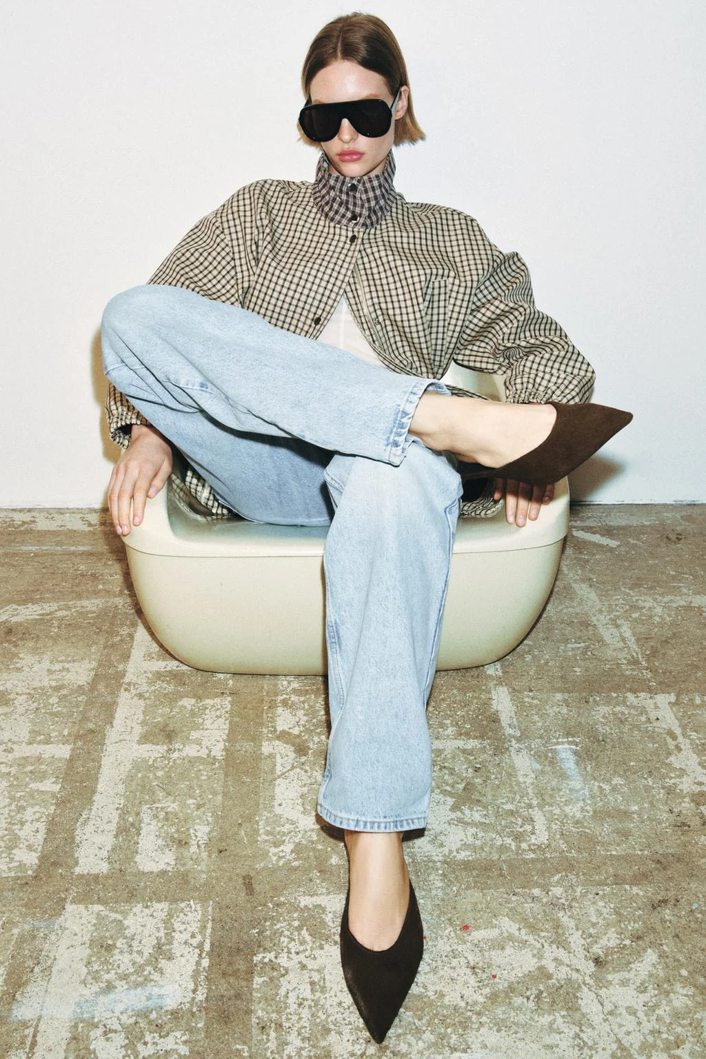 Мюли на клинье из овчины — Туфли на высоком каблуке