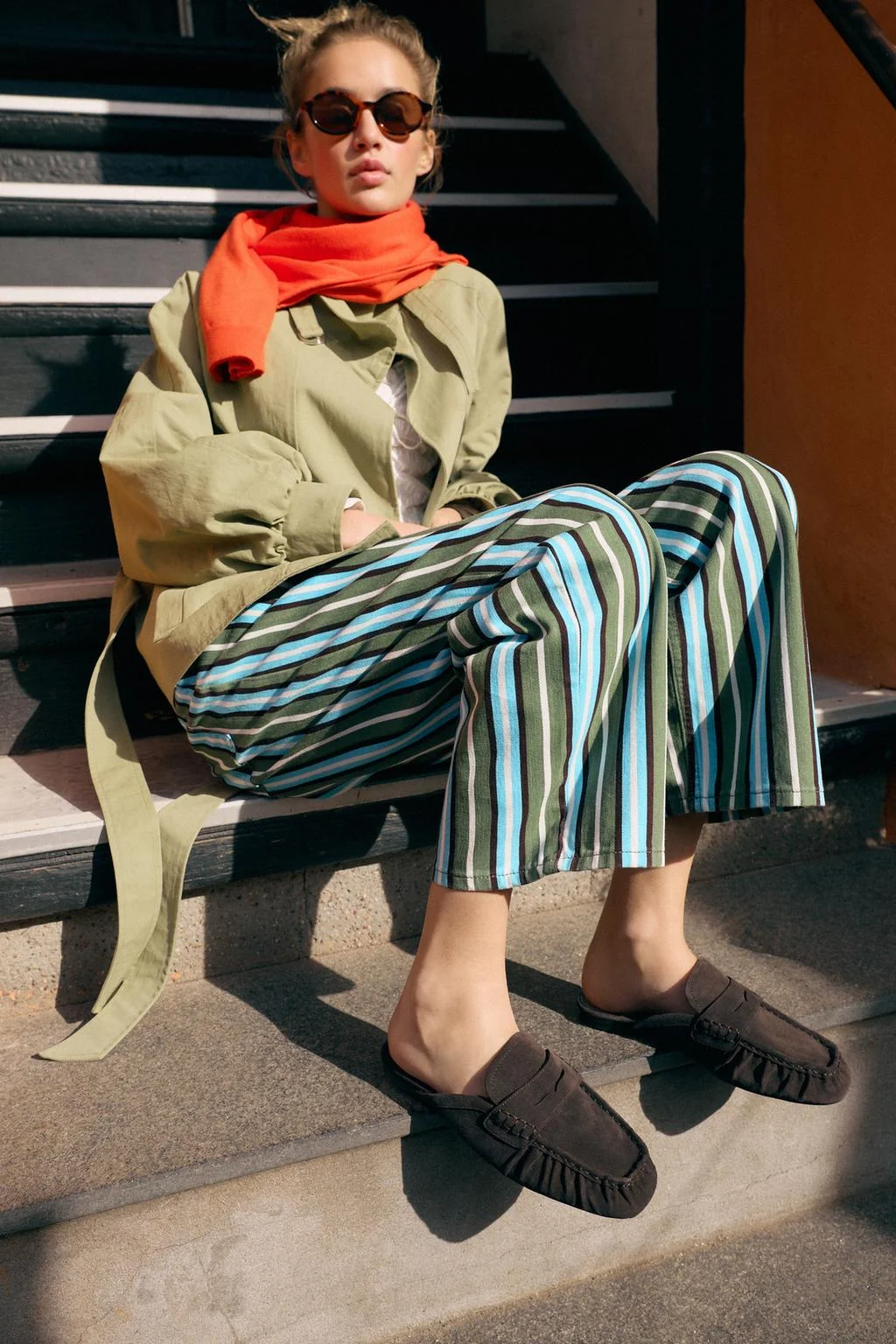 Кожаные мюли-лоферы