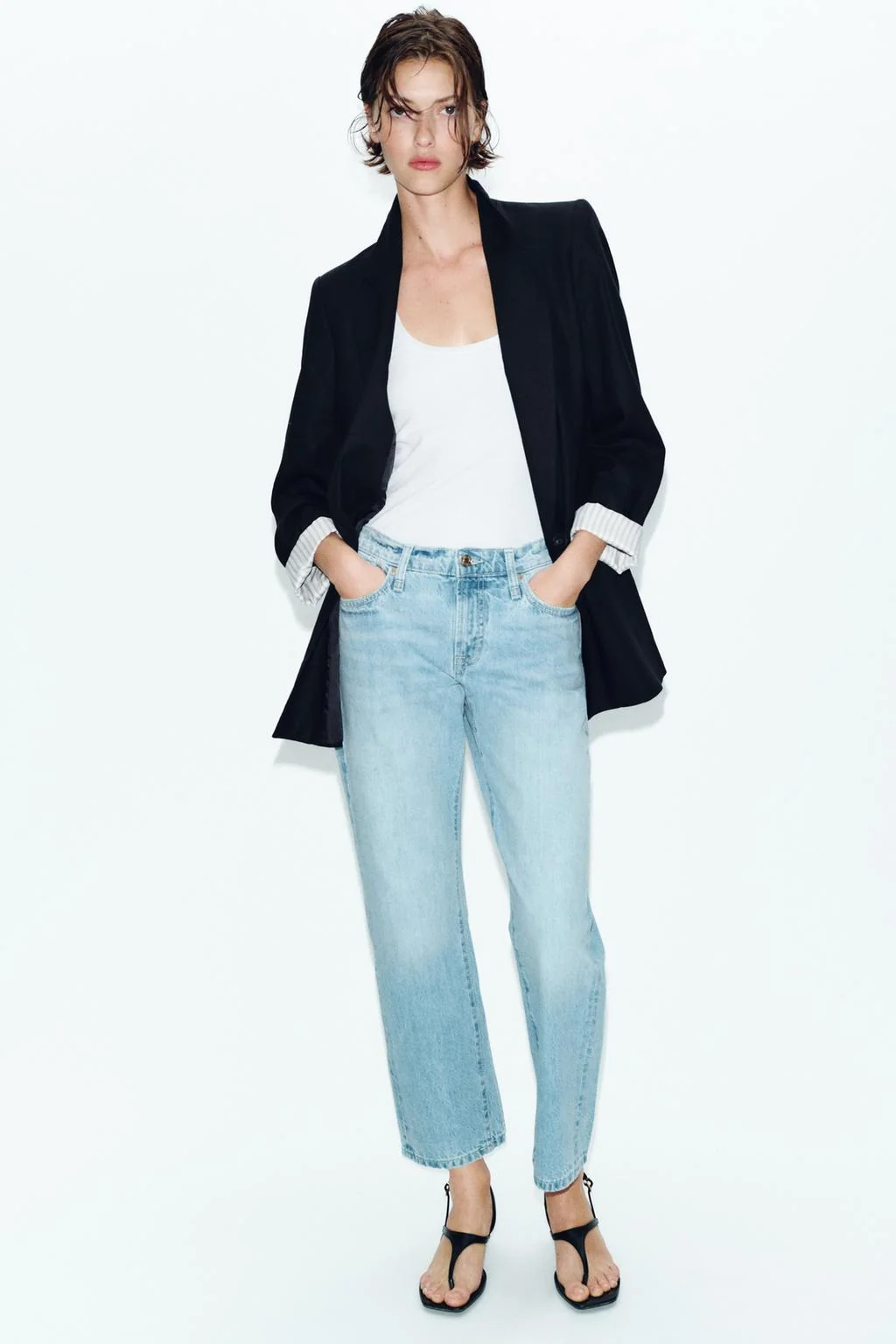 Z1975 укороченные джинсы с завышенной талией