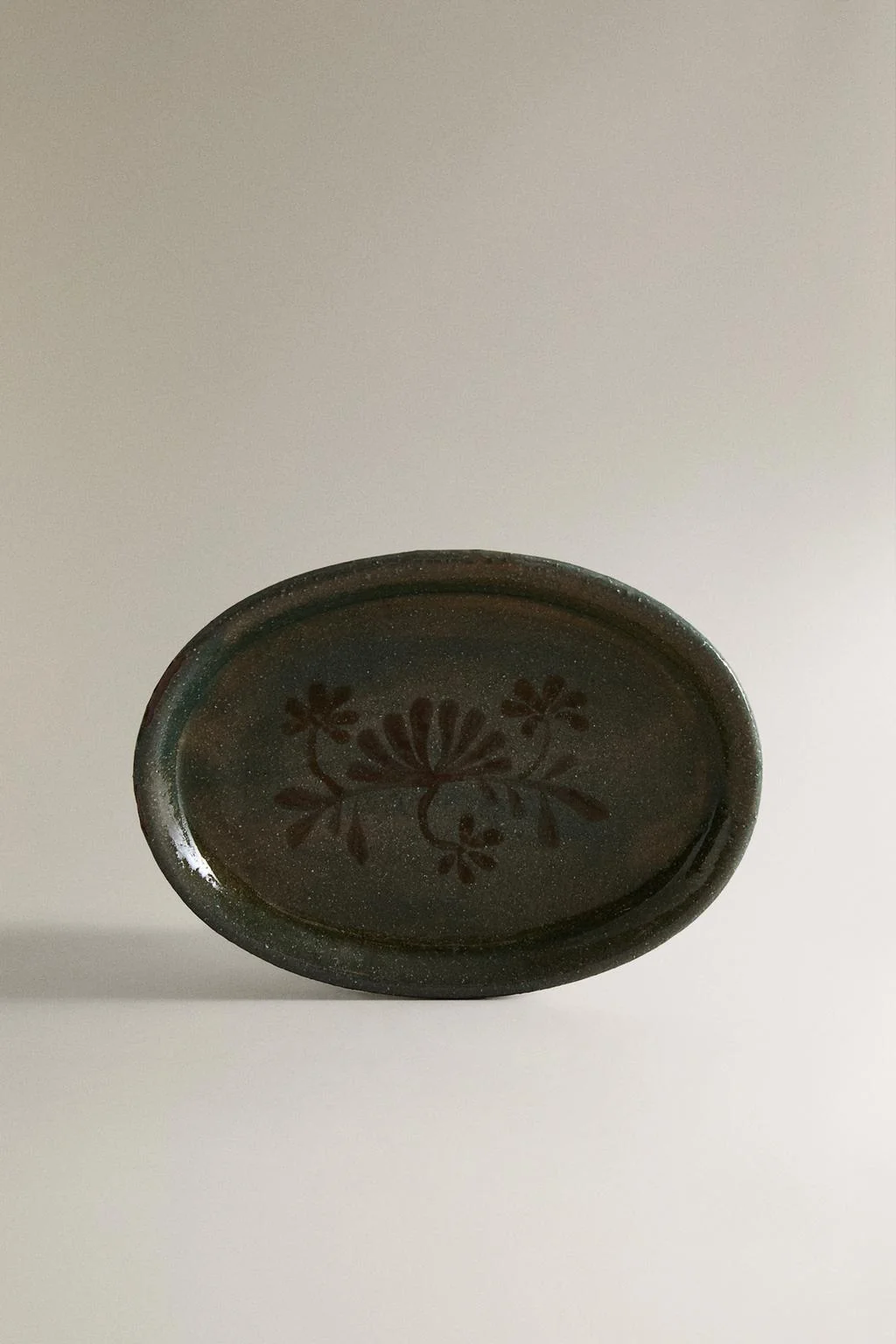 Фарфоровый держатель для мыла с цветочным принтом