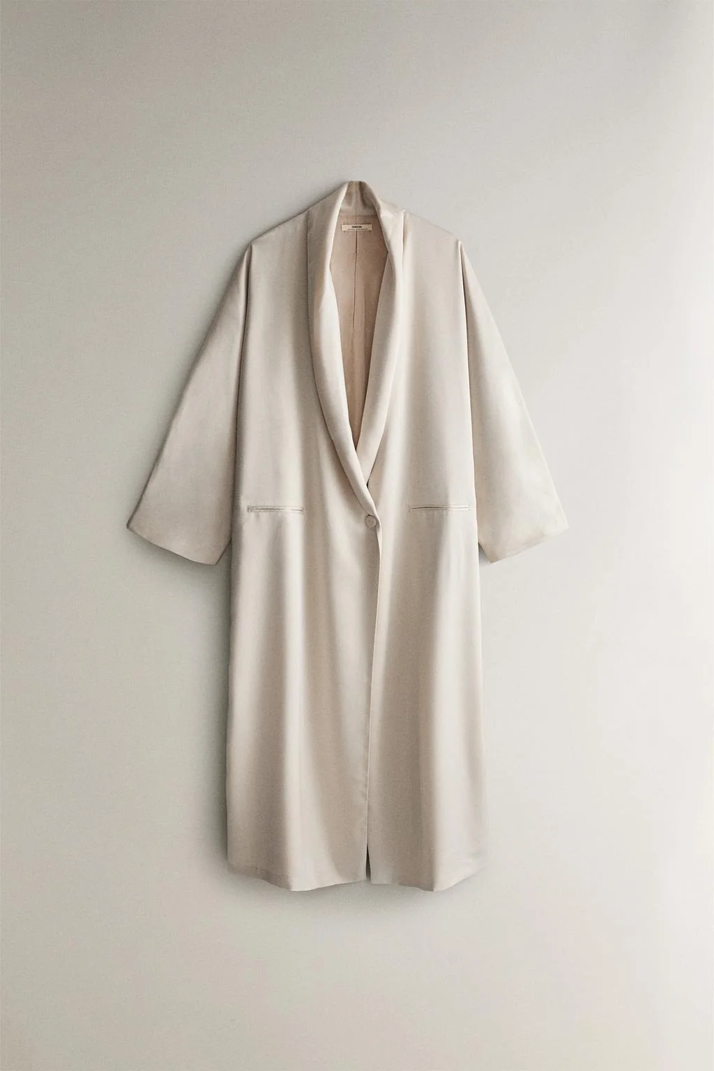 Однотонный сатиновый халат