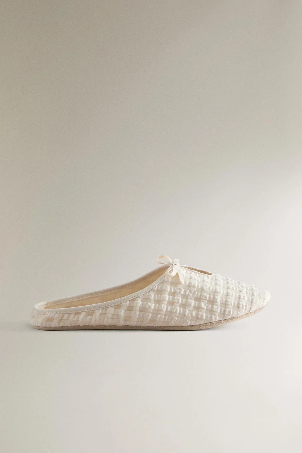 Мюли-тапочки в клетку гингхам