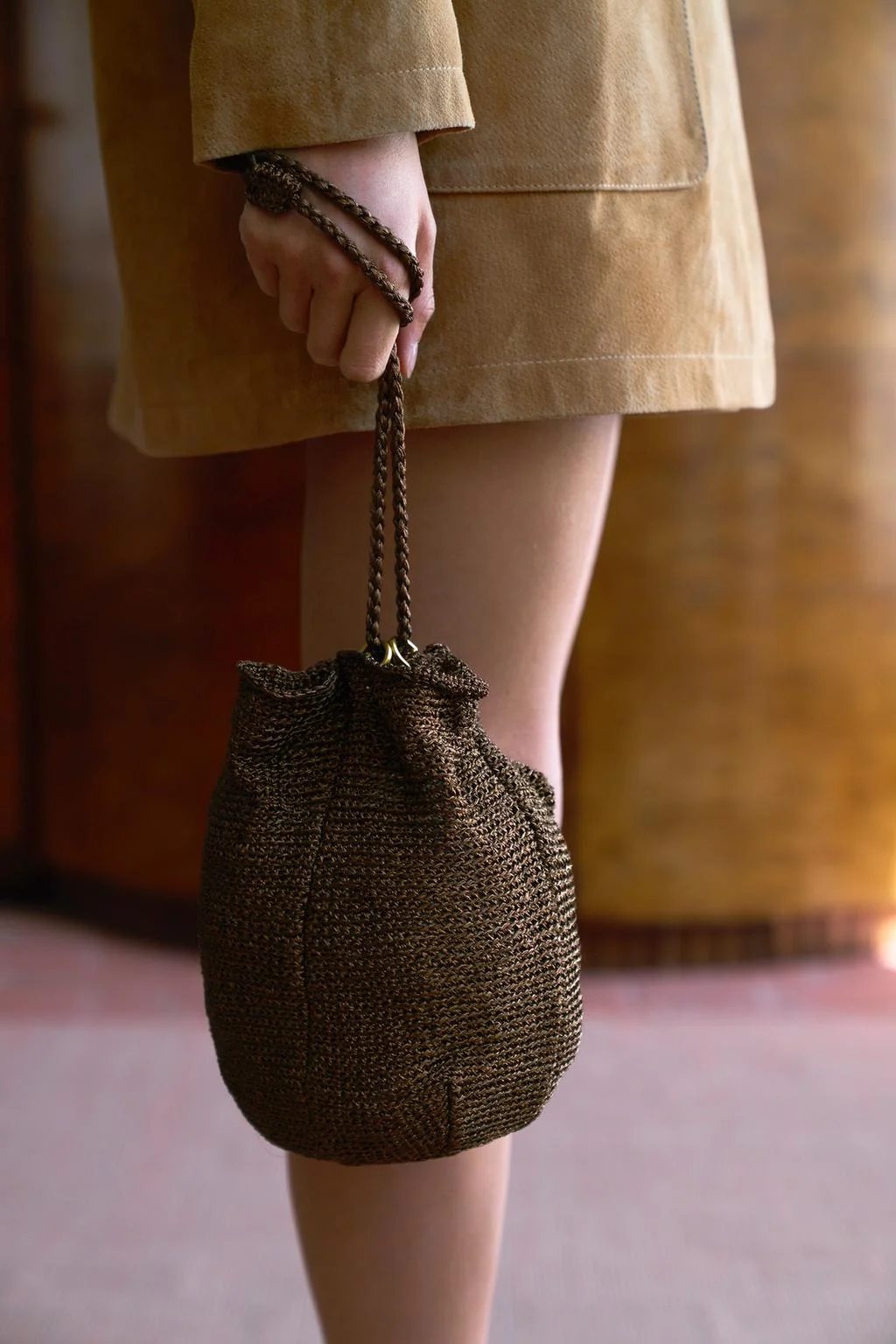 Металлизированная тканая сумка