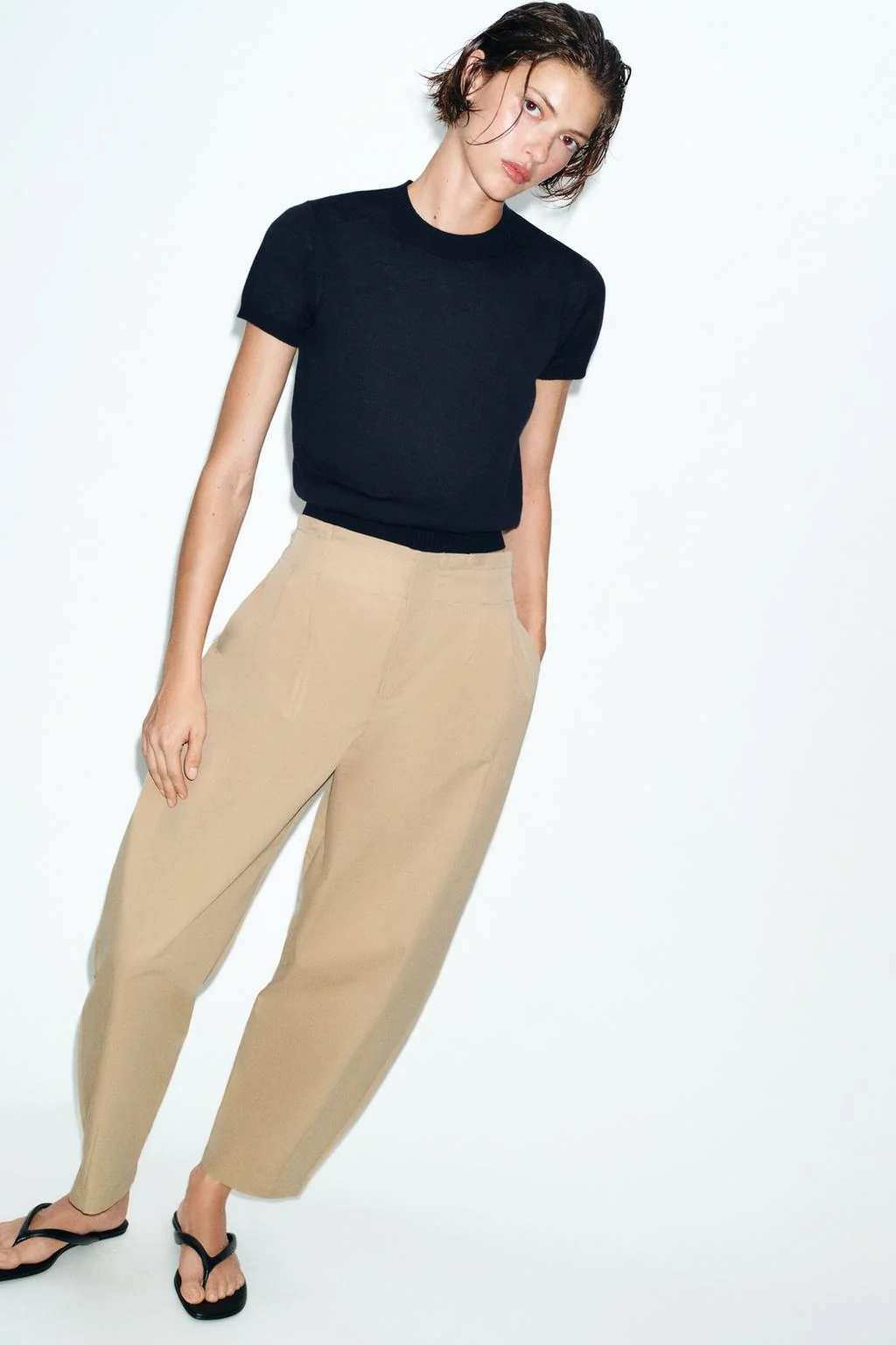 Трикотажный топ из смесовой шерсти