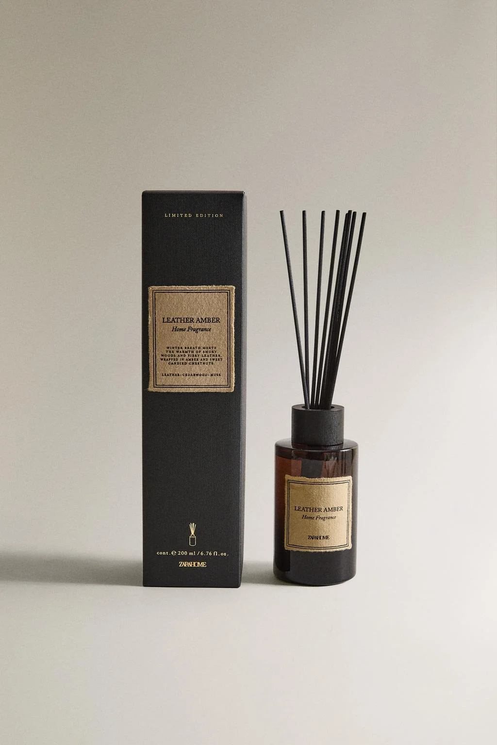 (200 мл) LEATHER AMBER ароматические палочки