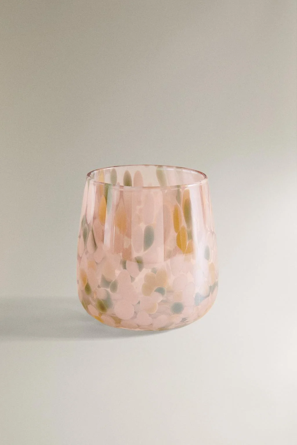 FLORAL GLASS TOOTHBRUSH HOLDER