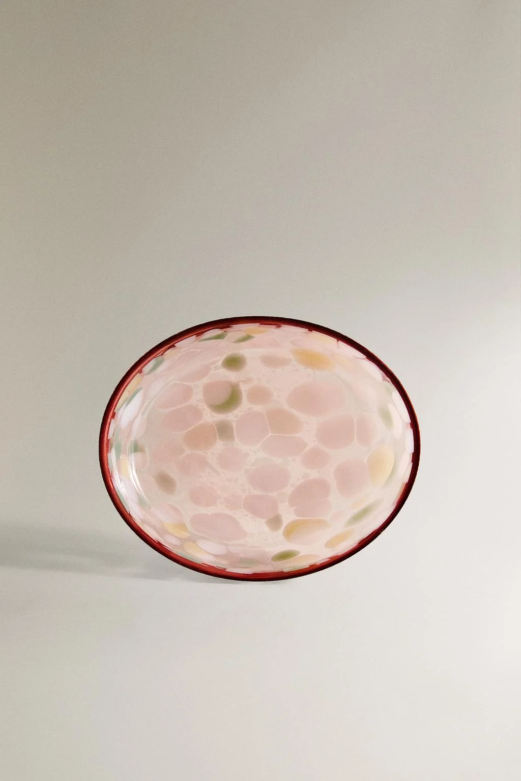 FLORAL GLASS SOAP DISH
