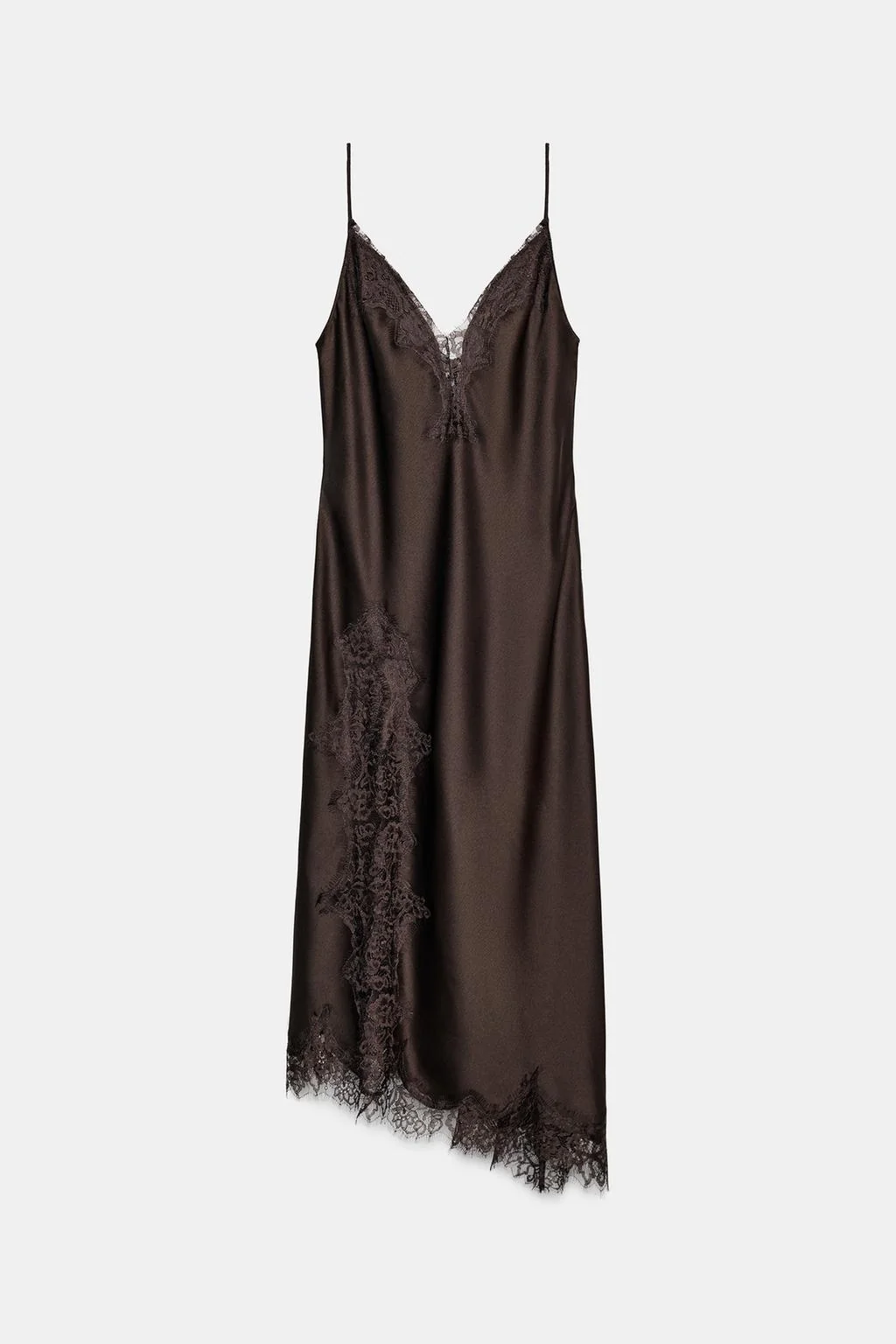 Платье из сатина и кружева ZW COLLECTION