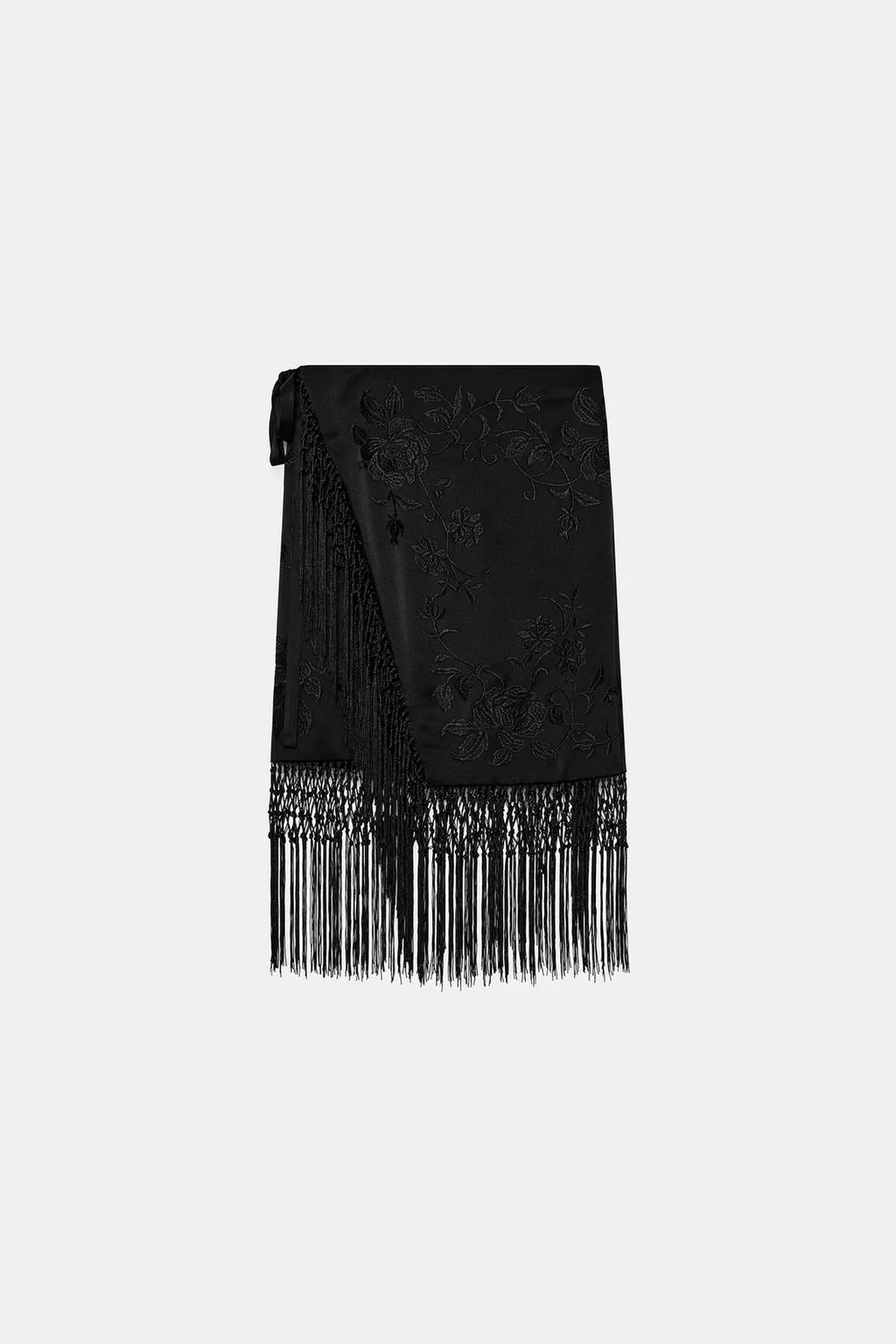 ZW COLLECTION ВЫШИТАЯ ЮБКА С БАХРОМОЙ