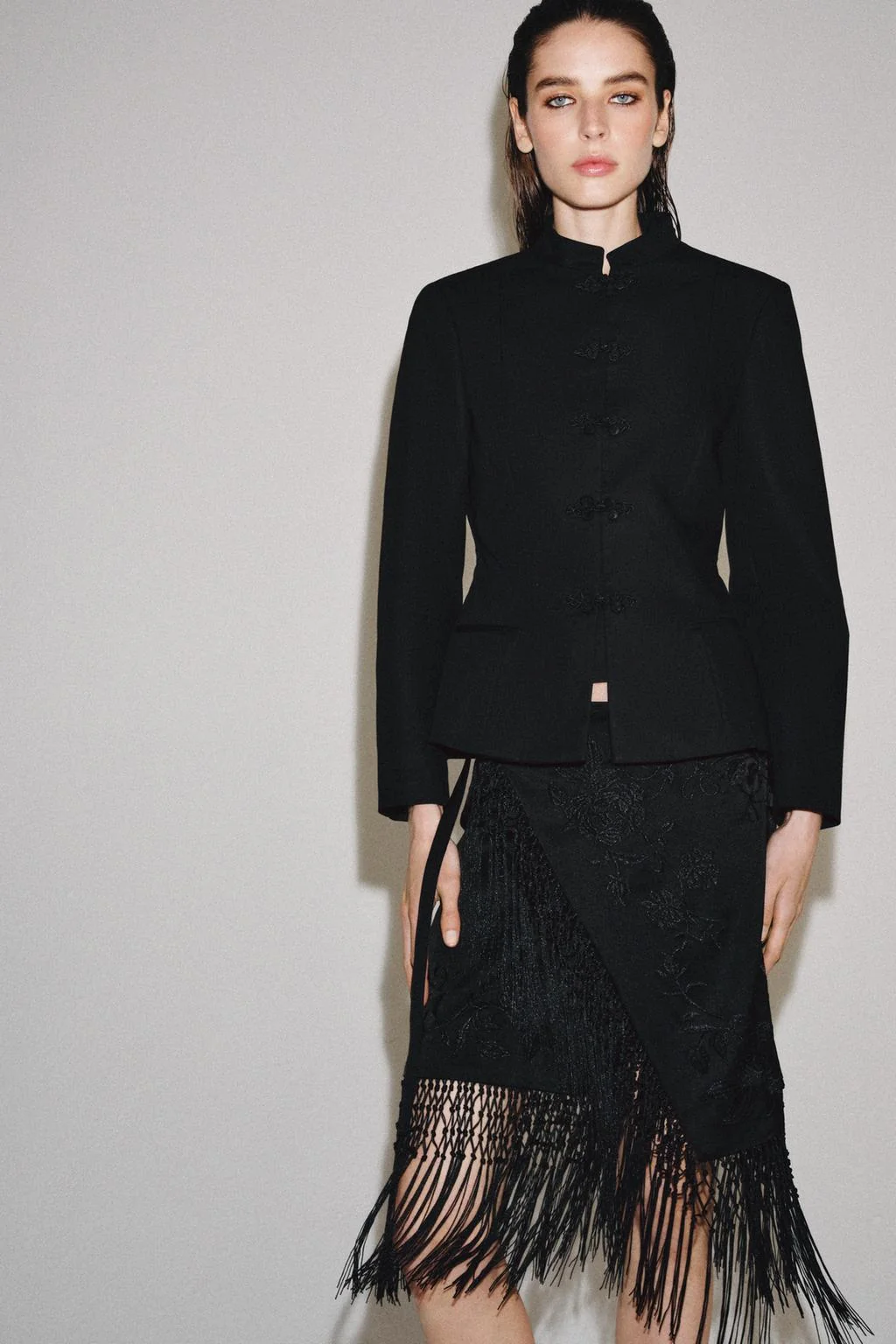 ZW COLLECTION Вышитая юбка с бахромой