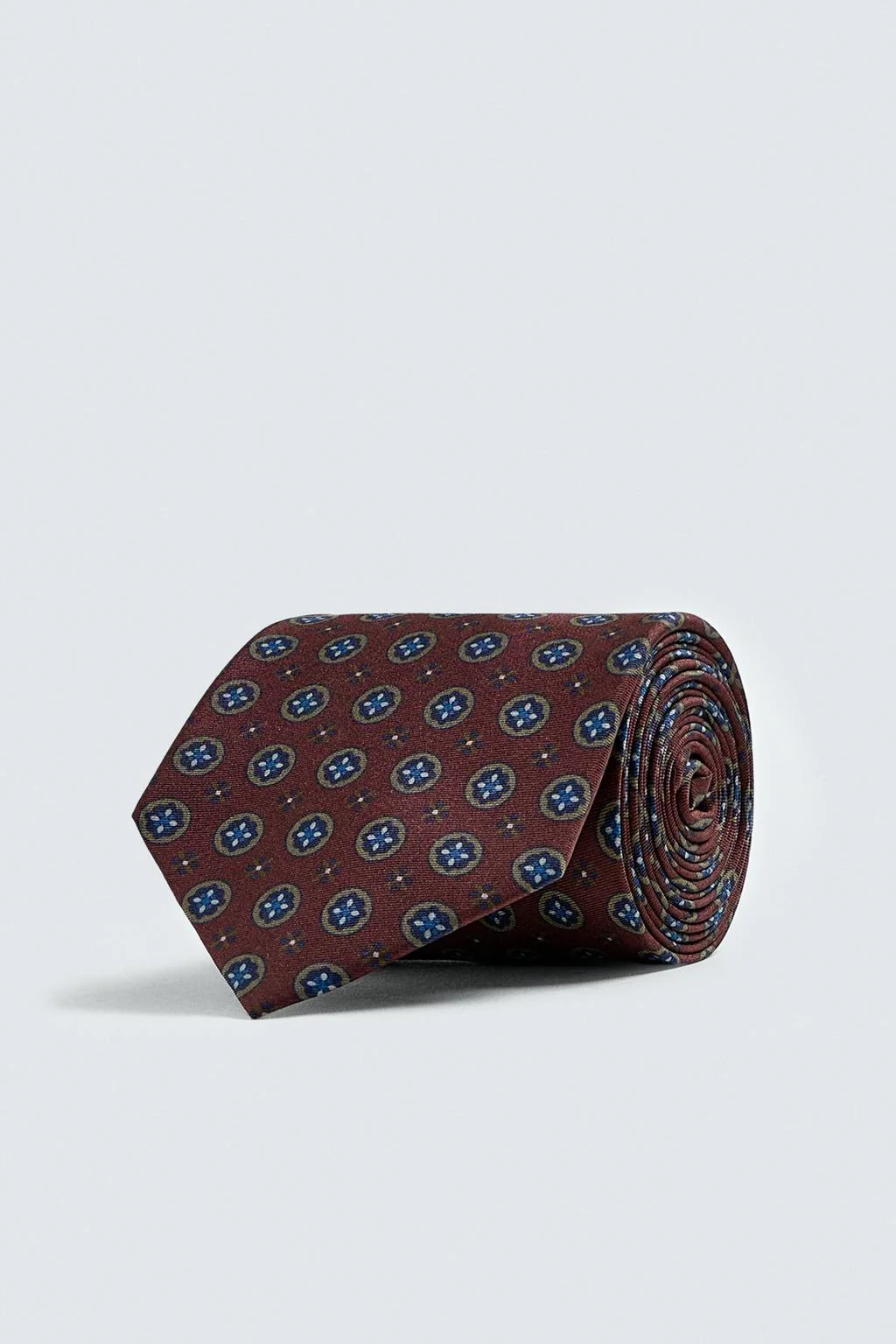 100% SILK GEOMETRIC JACQUARD TIE