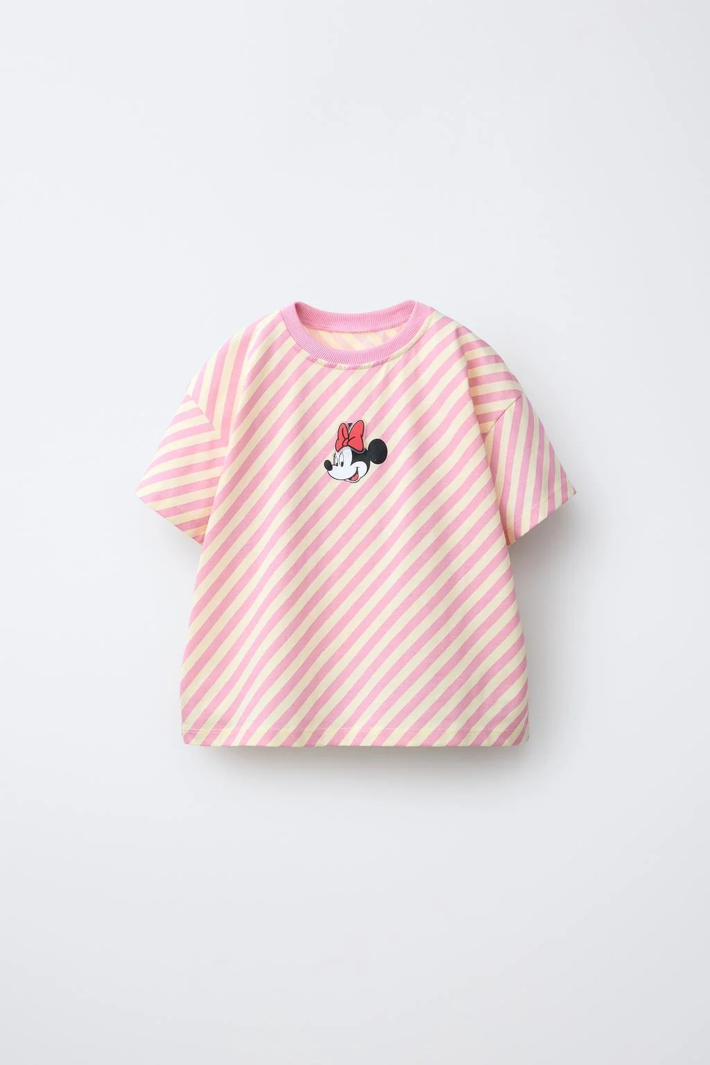STRIPED T-SHIRT WITH RUBBERISED PATCH MINNIE MOUSE © DISNEY