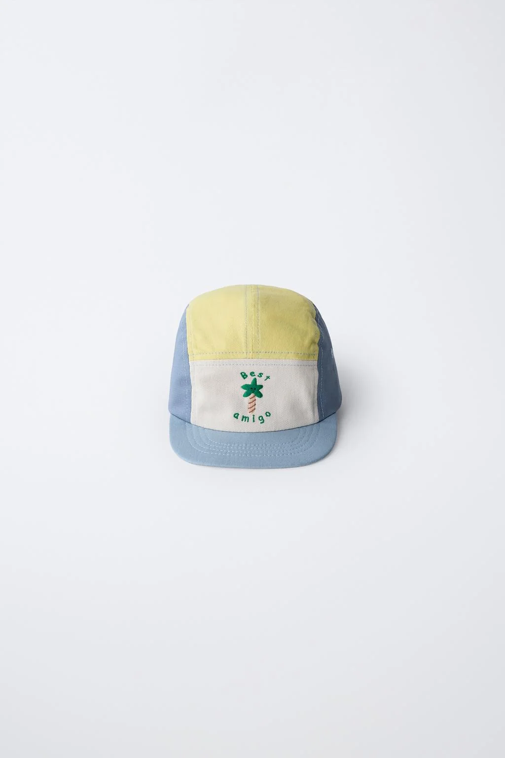 COLOUR BLOCK PALM EMBROIDERED CAP