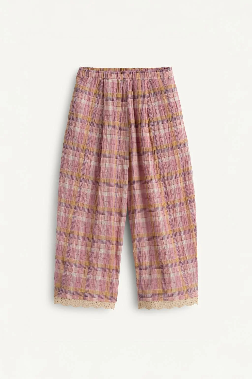 Ограниченная серия брюки в клетку с текстурой