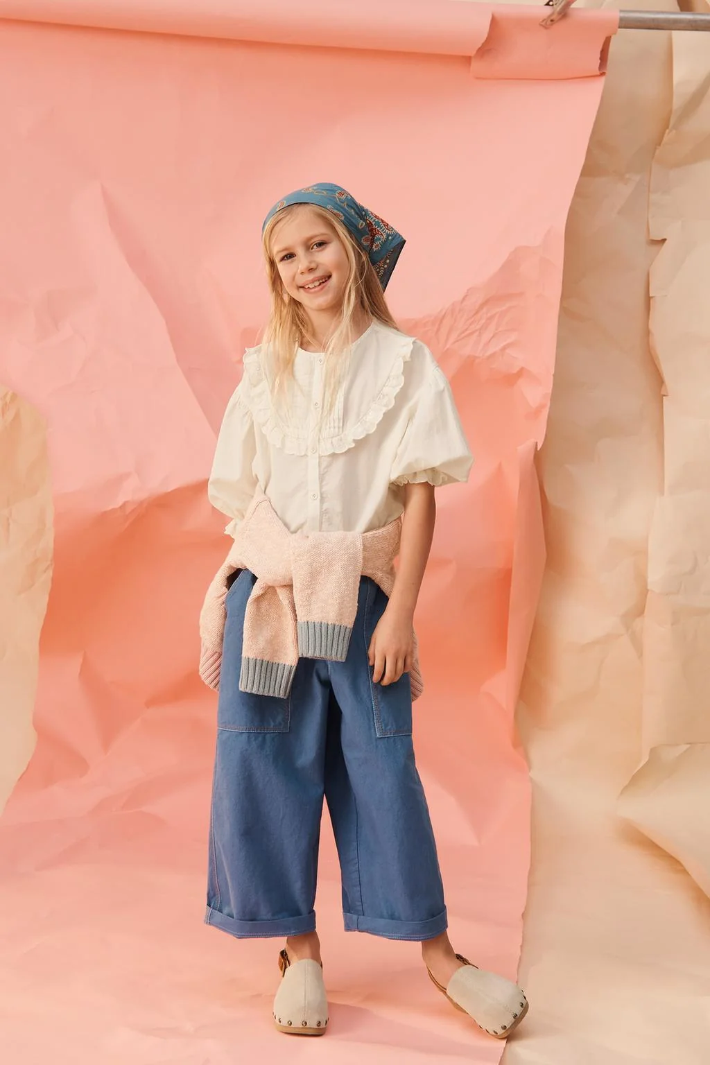 Рубашка с вышивкой цветочным узором и оборками ограниченной серии